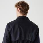 Erkek Regular Fit Kapüşonlu  Baskılı Lacivert Yağmurluk