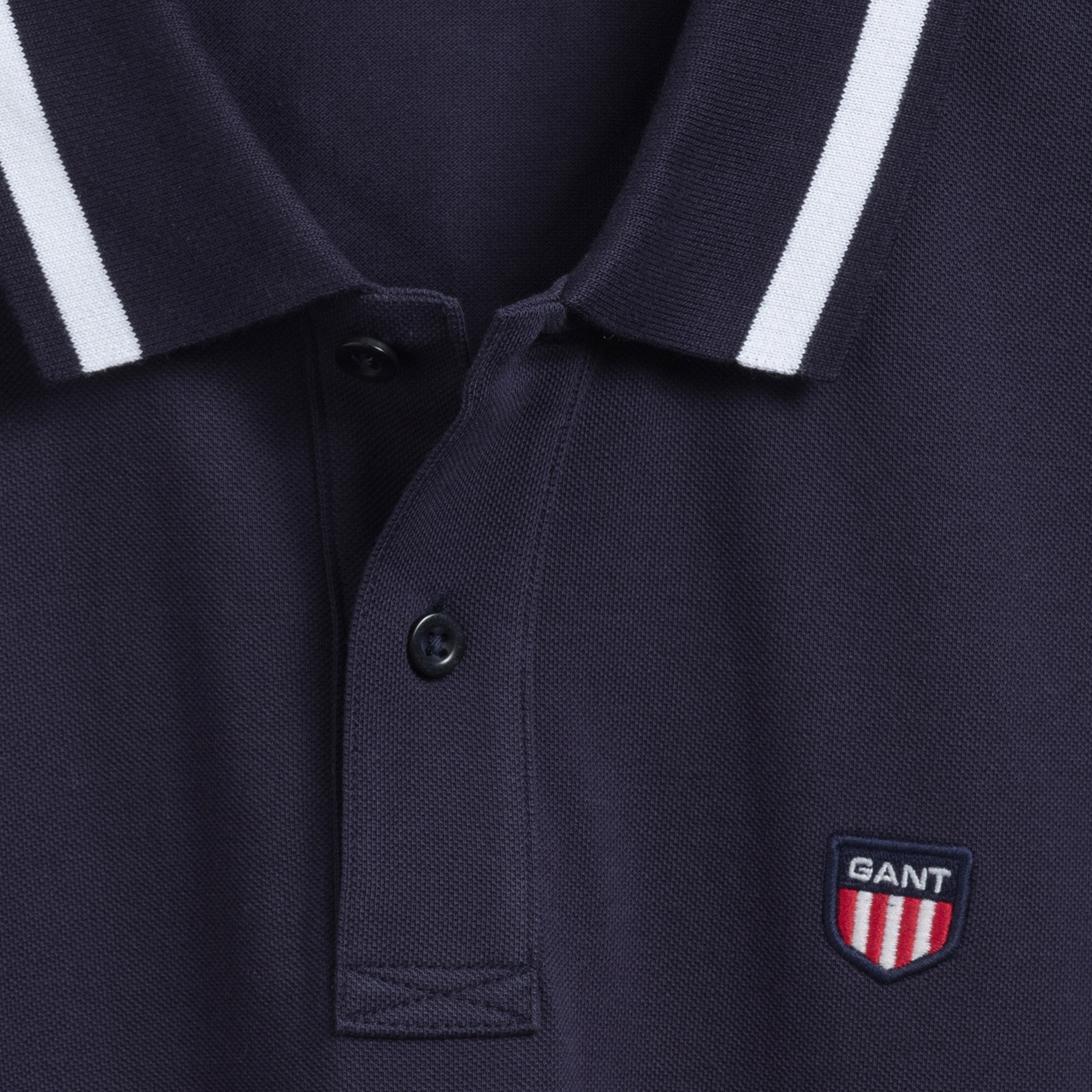 GANT Erkek Lacivert Regular Fit Polo Yaka T-shirt