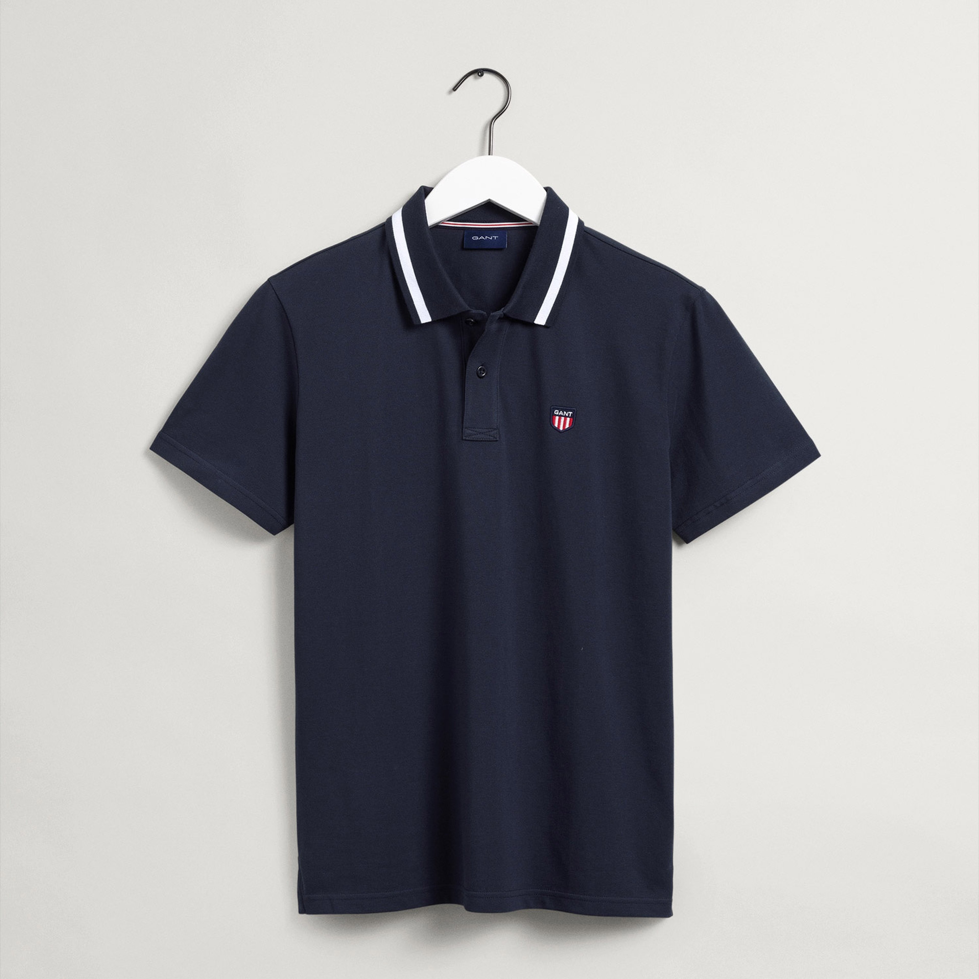 GANT Erkek Lacivert Regular Fit Polo Yaka T-shirt