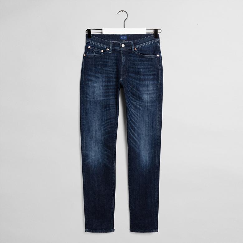 GANT Erkek Lacivert Extra Slim Fit Jean Pantolon