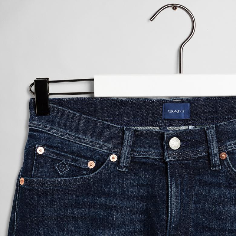 GANT Erkek Lacivert Extra Slim Fit Jean Pantolon
