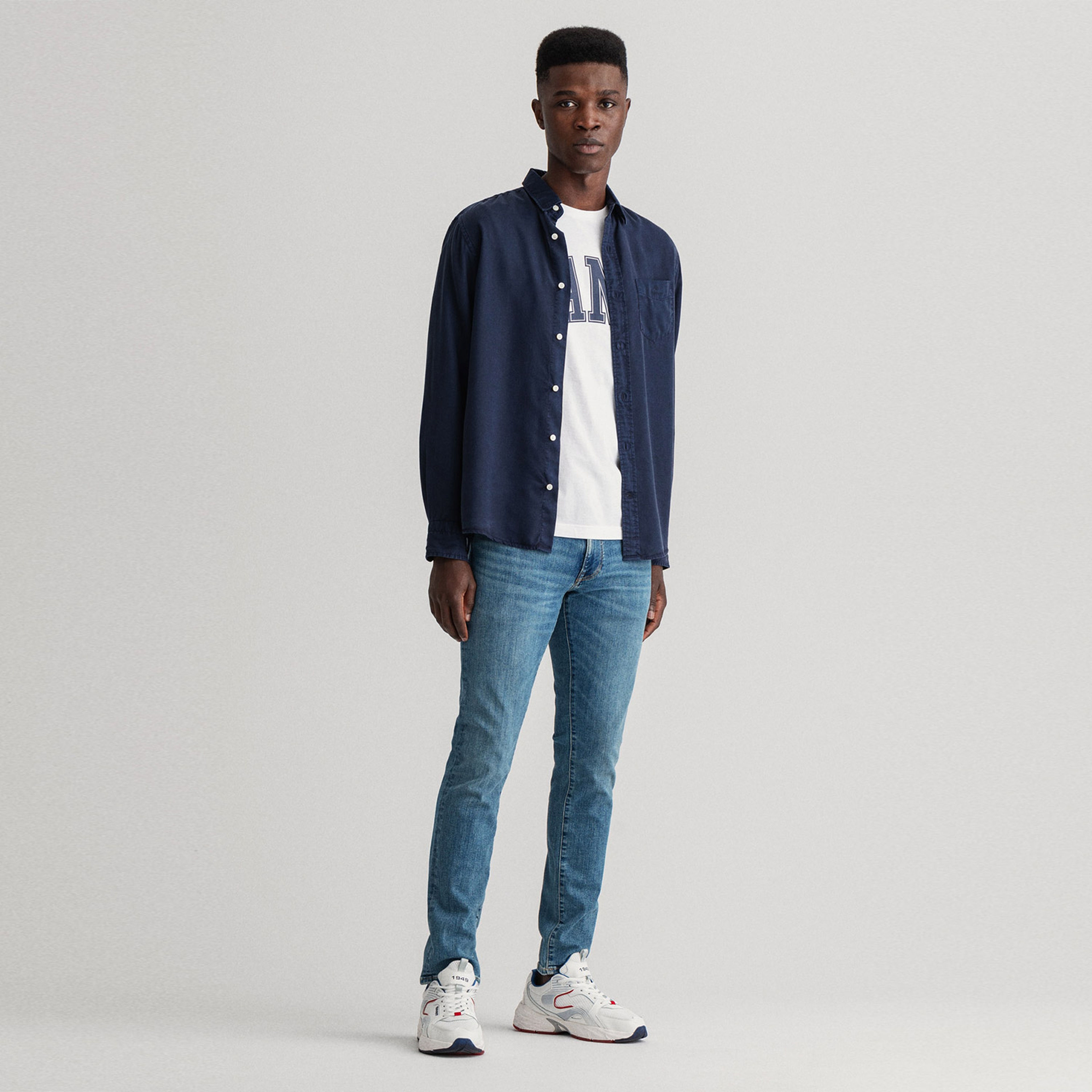 GANT Erkek Mavi Extra Slim Fit Jean Pantolon