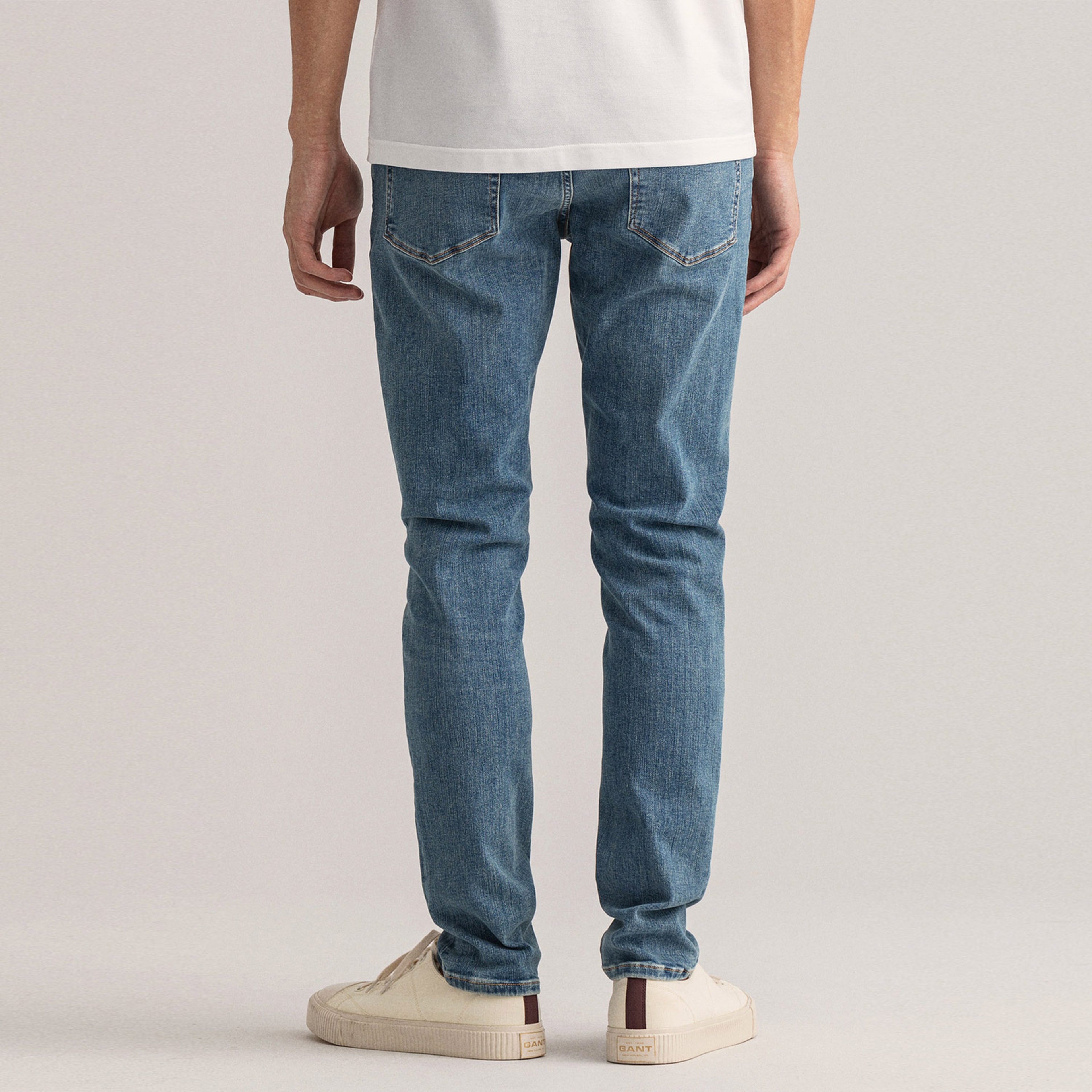 GANT Erkek Mavi Extra Slim Fit Jean Pantolon