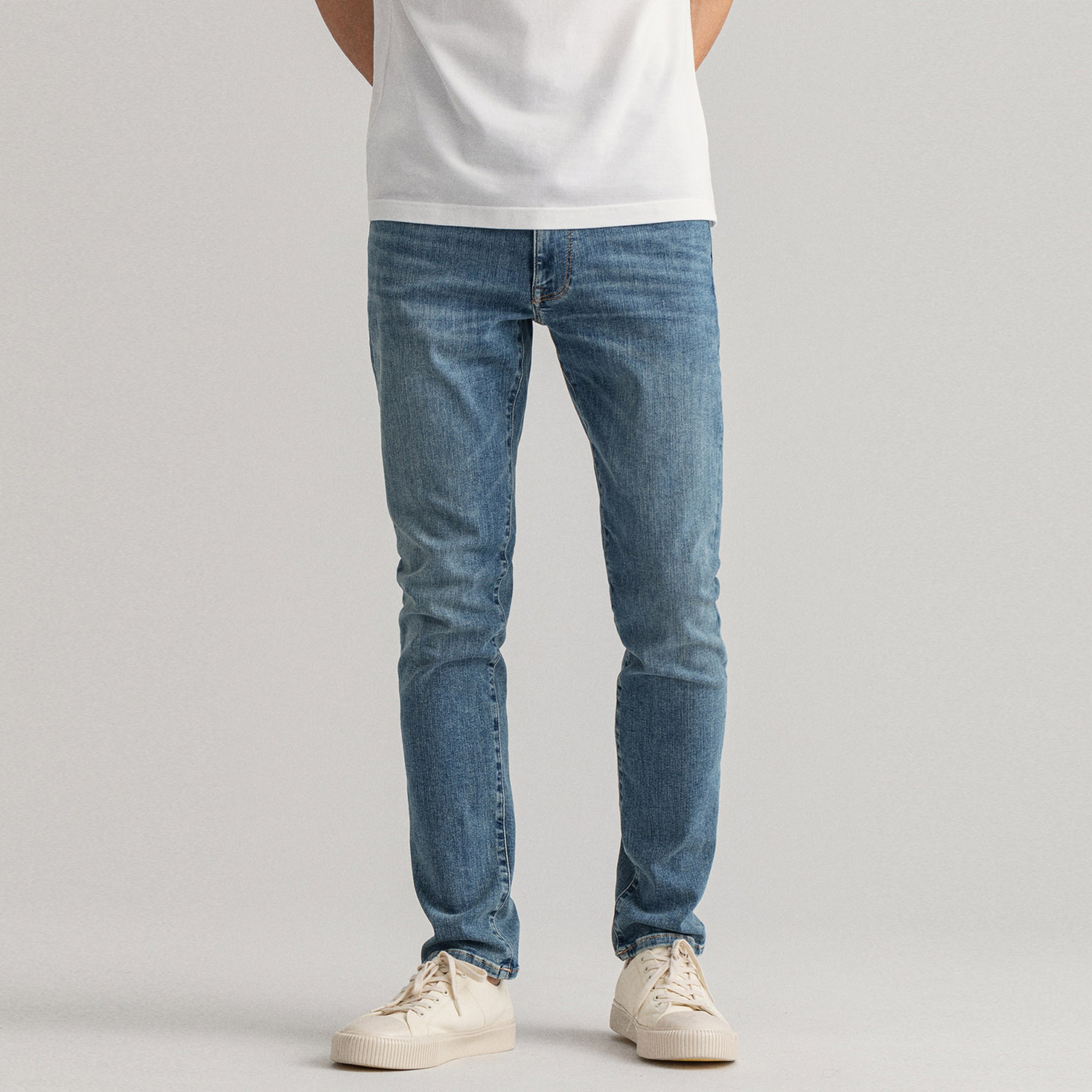 GANT Erkek Mavi Extra Slim Fit Jean Pantolon