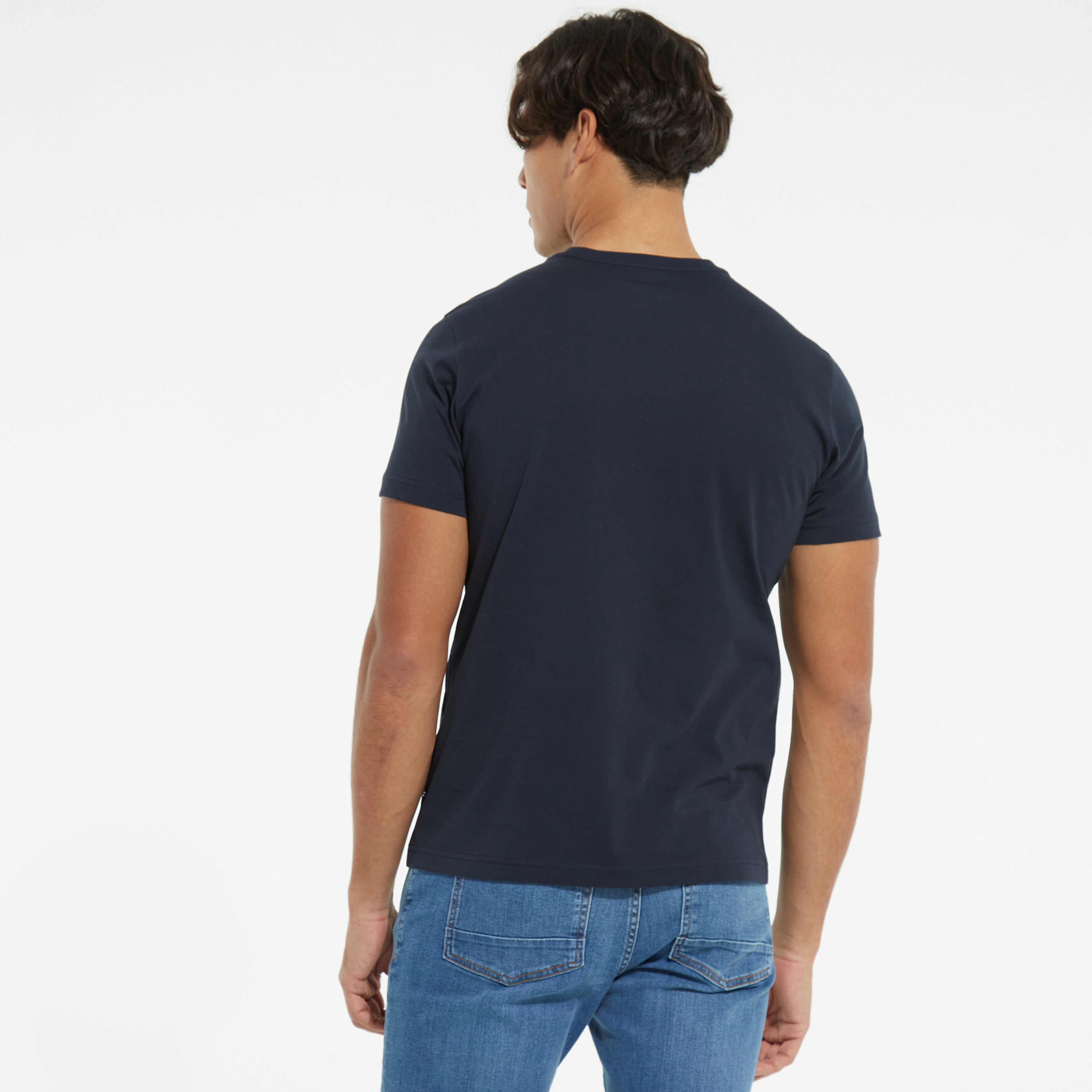 NAUTICA ERKEK LACİVERT BASKILI T-SHIRT