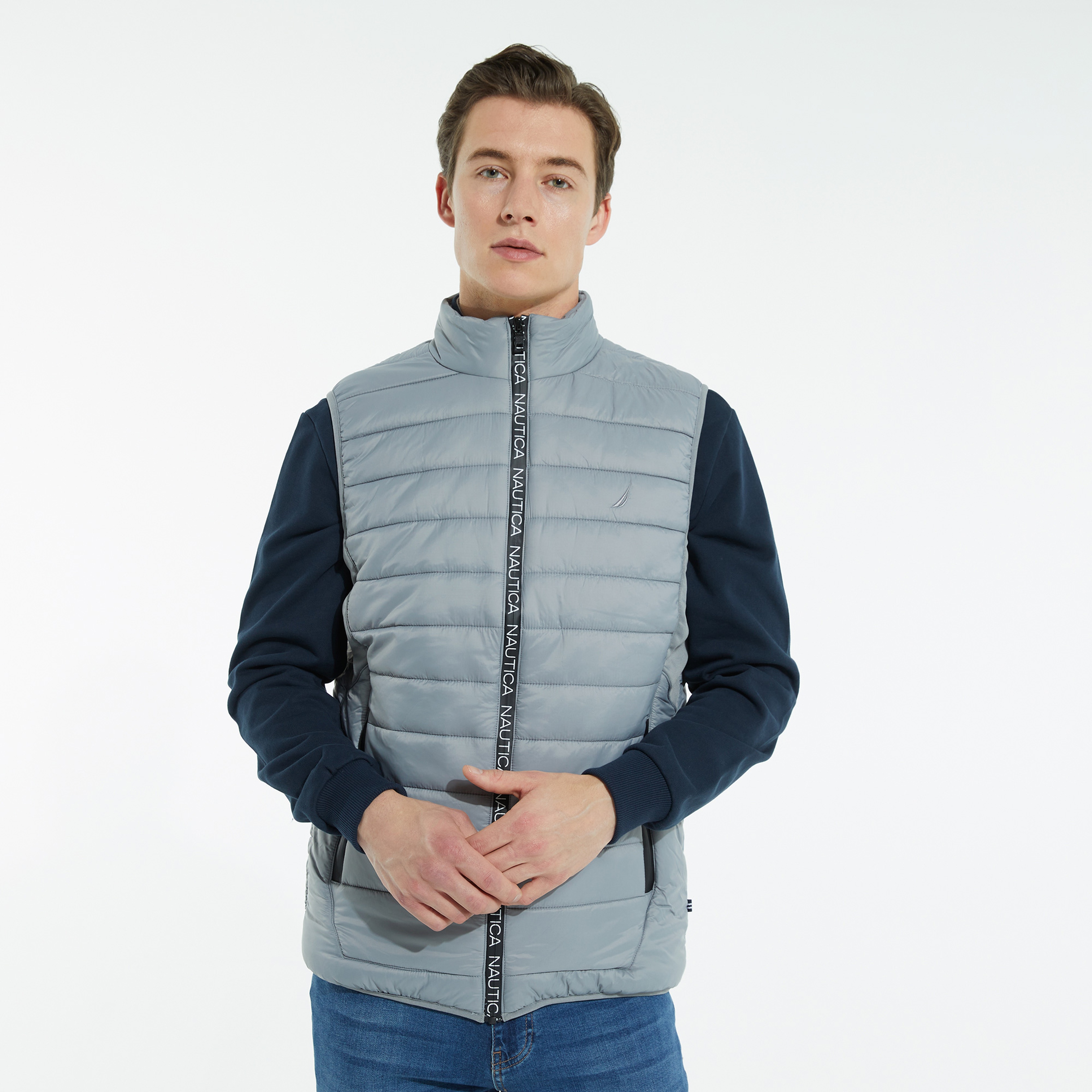 NAUTICA ERKEK GRİ YELEK