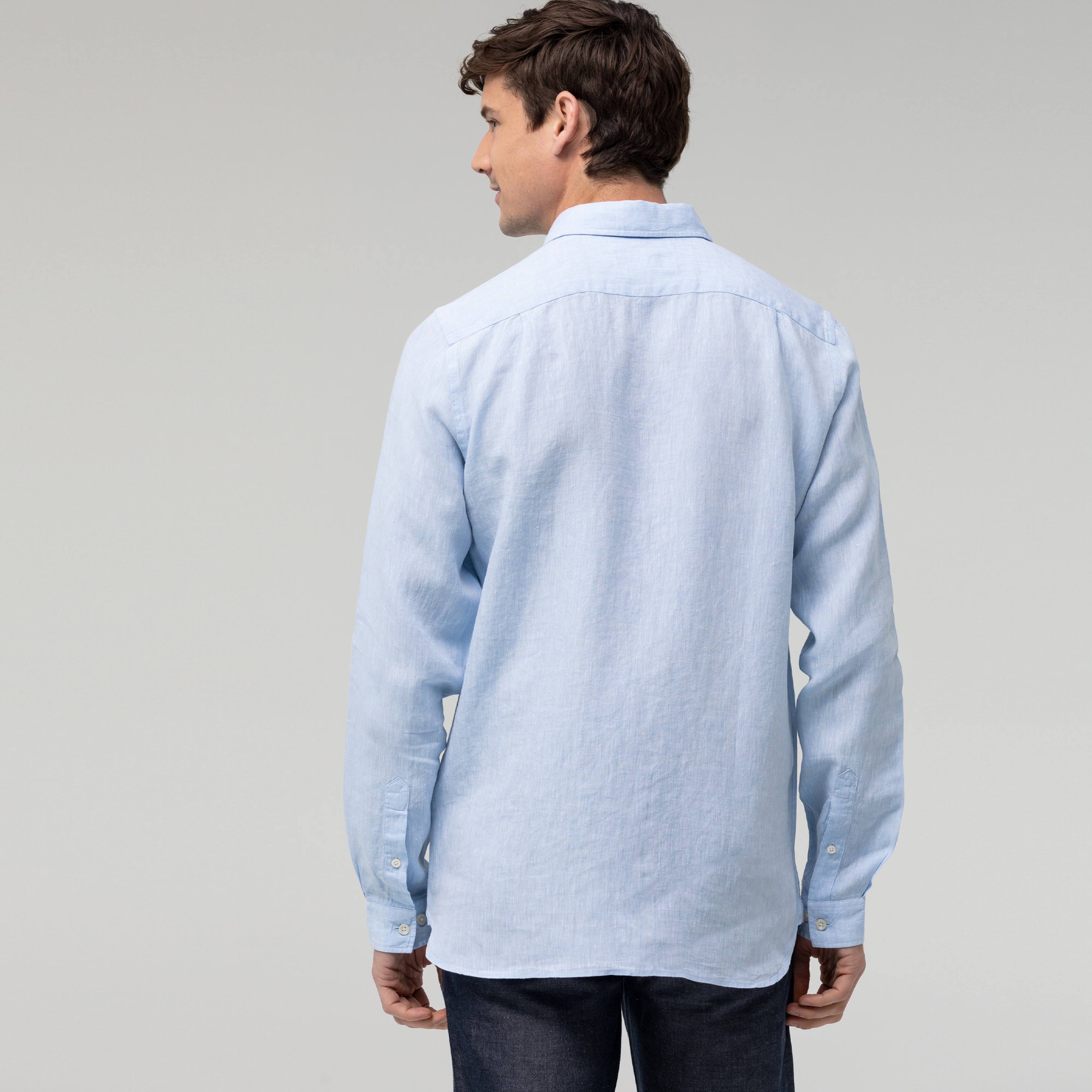 Lacoste Erkek Slim Fit Açık Mavi Gömlek