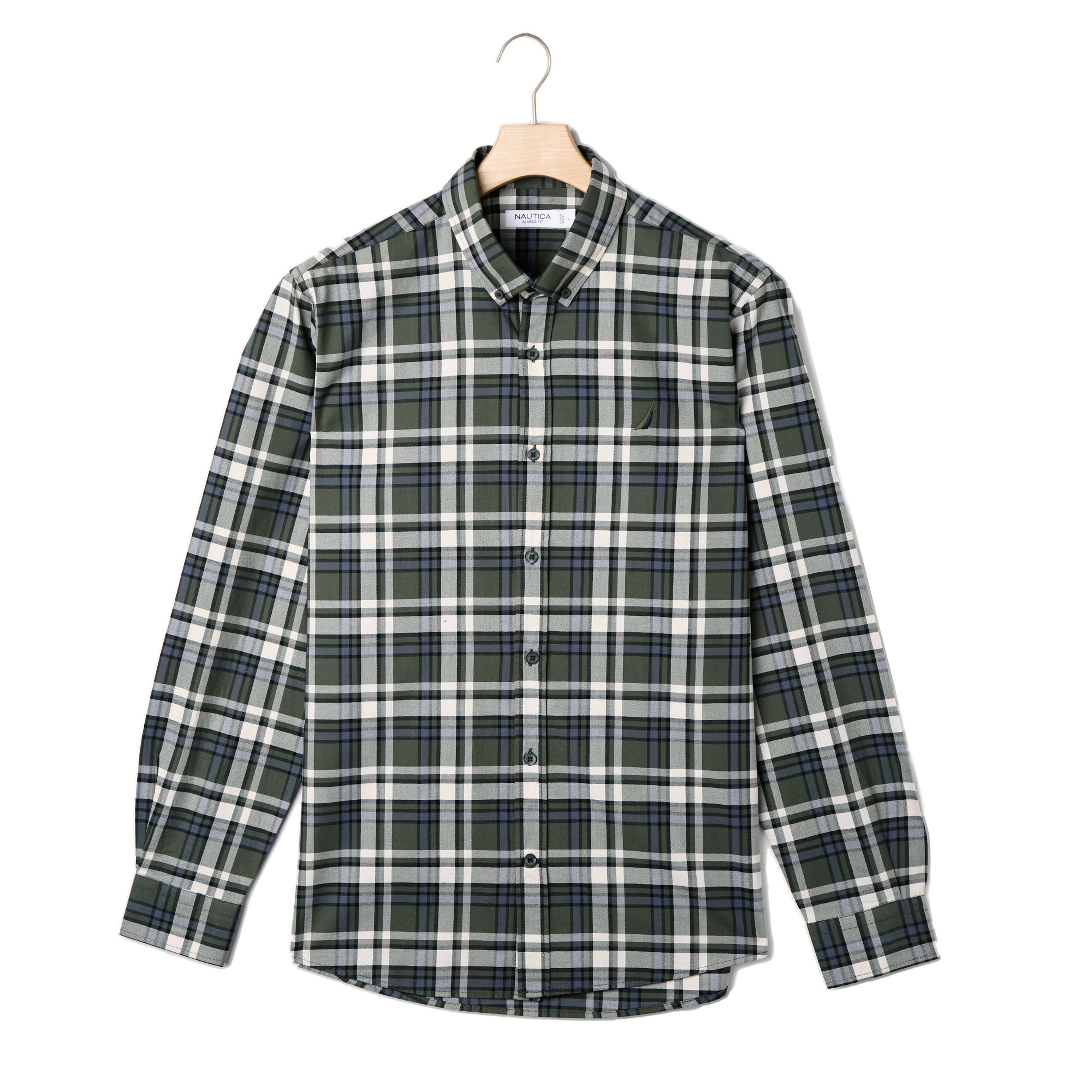 NAUTICA ERKEK YEŞİL UZUN KOLLU CLASSIC FIT OXFORD GÖMLEK