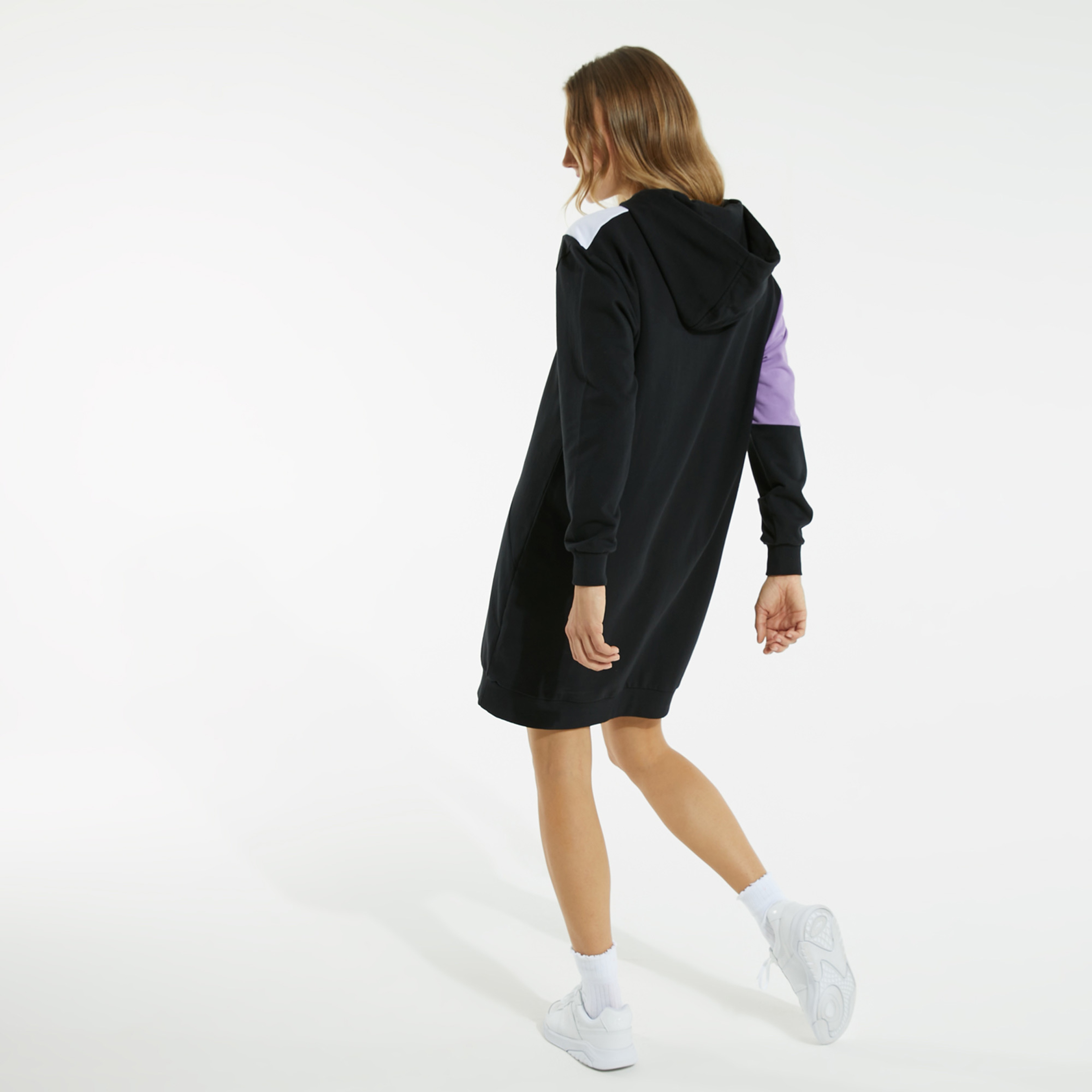 NAUTICA KADIN SİYAH BLOK DESEN ELBİSE