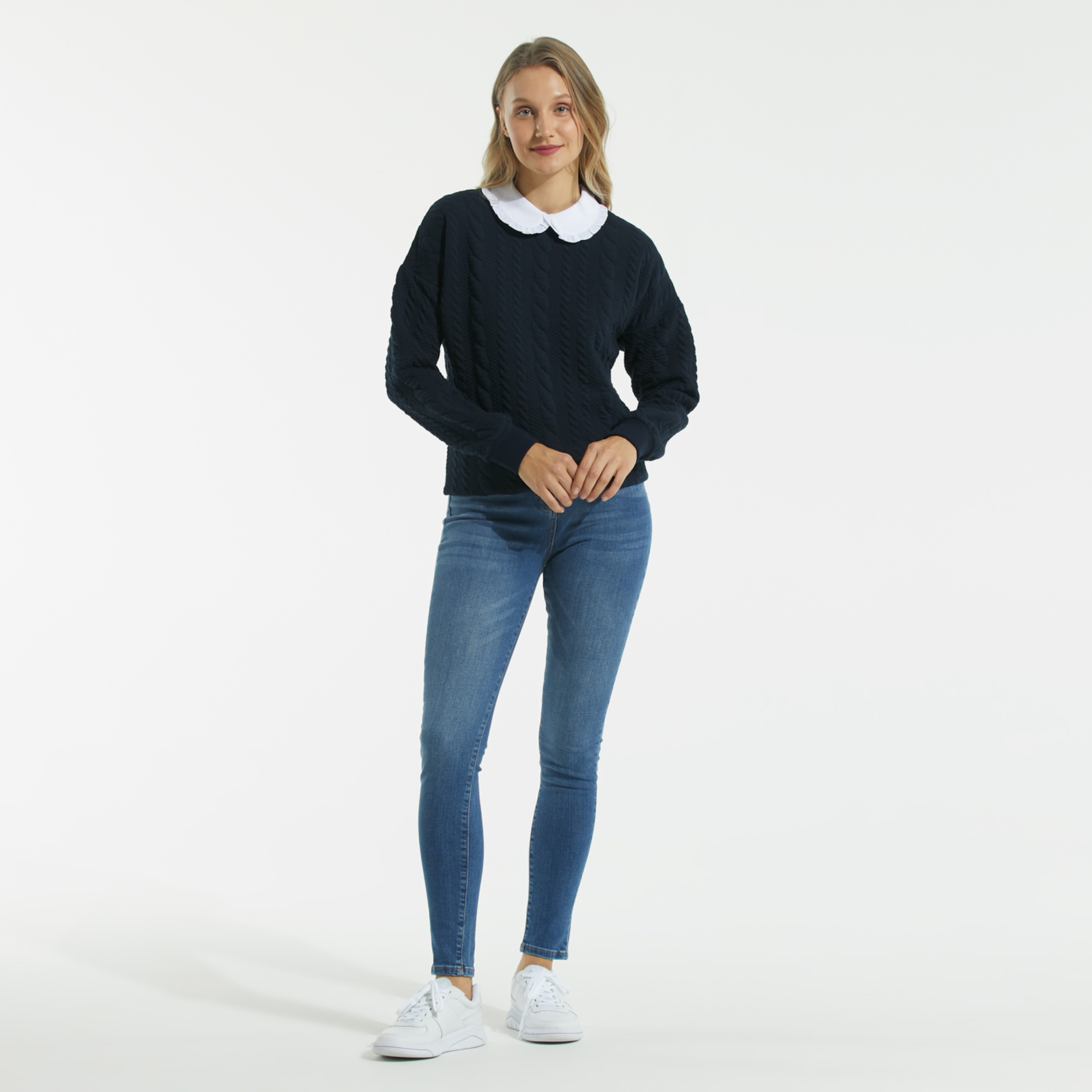 NAUTICA KADIN LACİVERT SWEATSHIRT