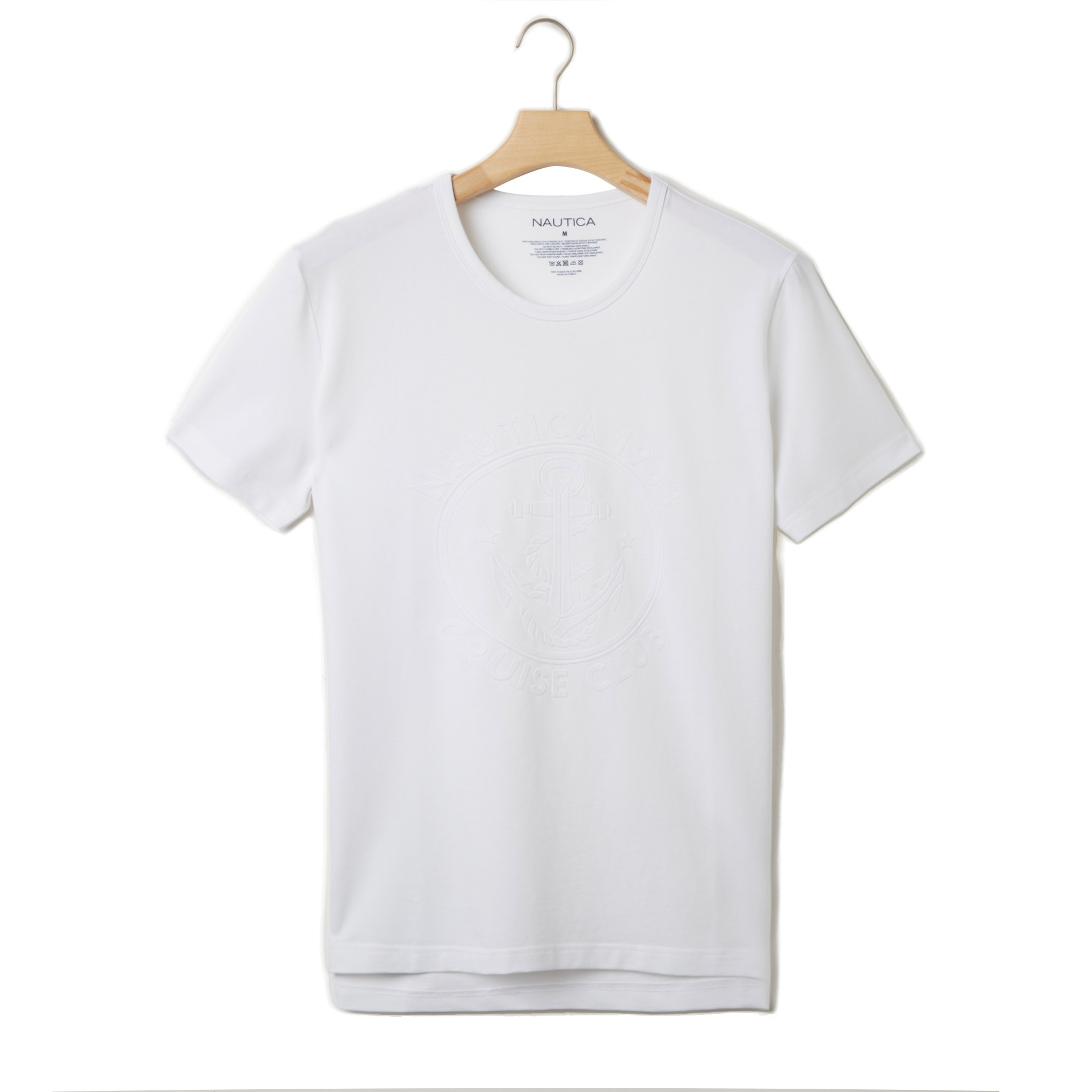 Nautica Erkek Beyaz Baskılı T-Shirt