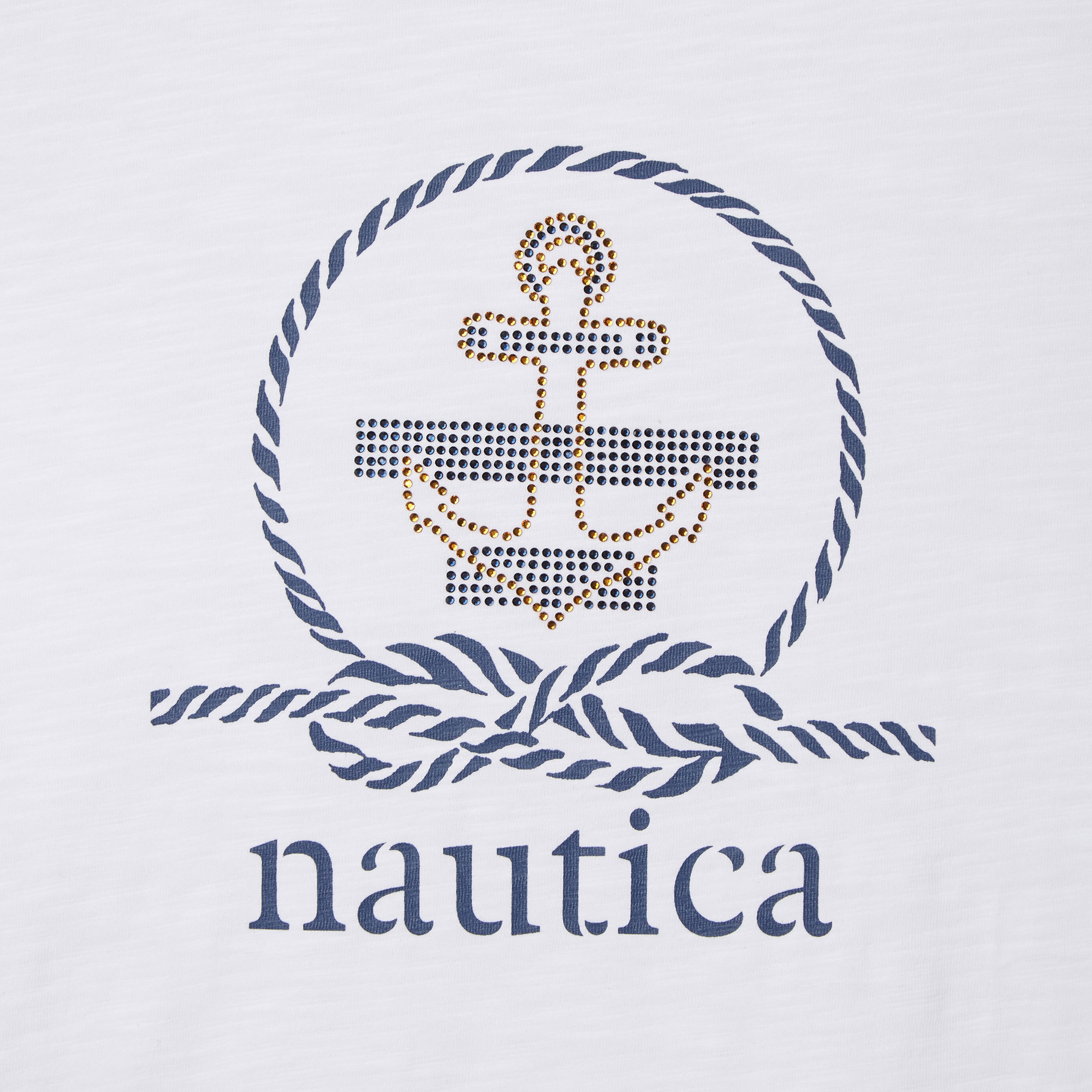 Nautica Kadın Beyaz Baskılı T-shirt