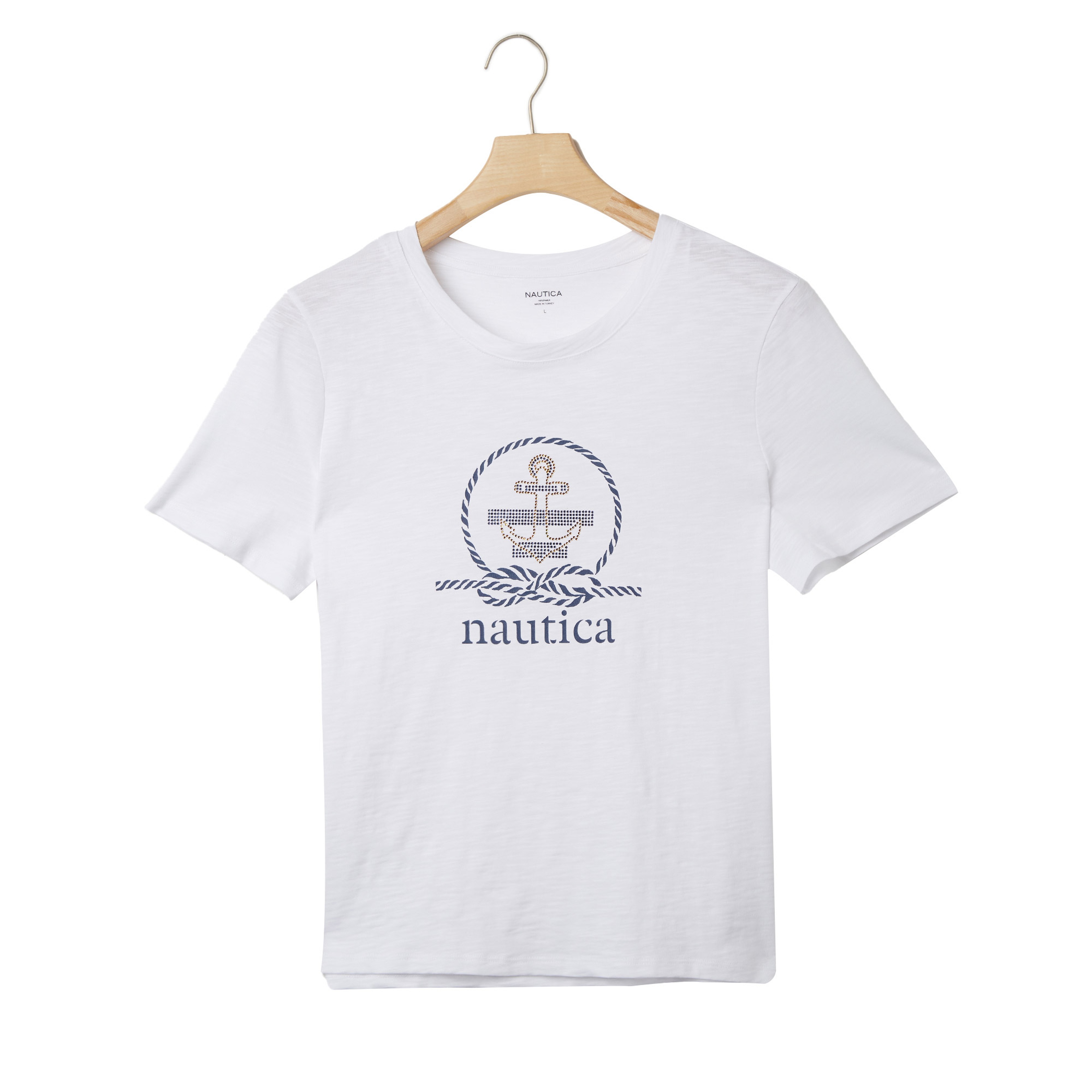 Nautica Kadın Beyaz Baskılı T-shirt