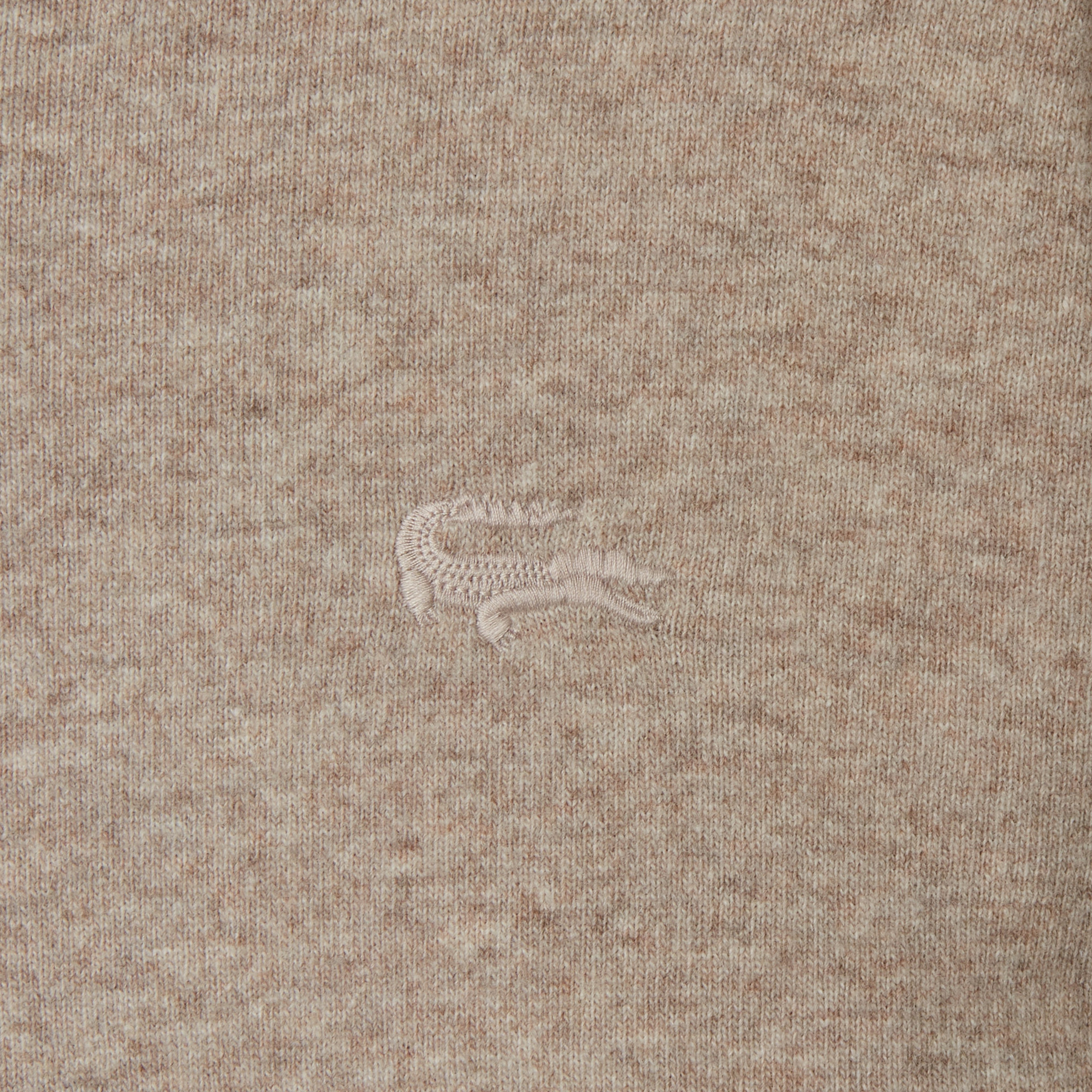 Lacoste Kadın Yün Boğazlı Yaka Bej Triko Kazak