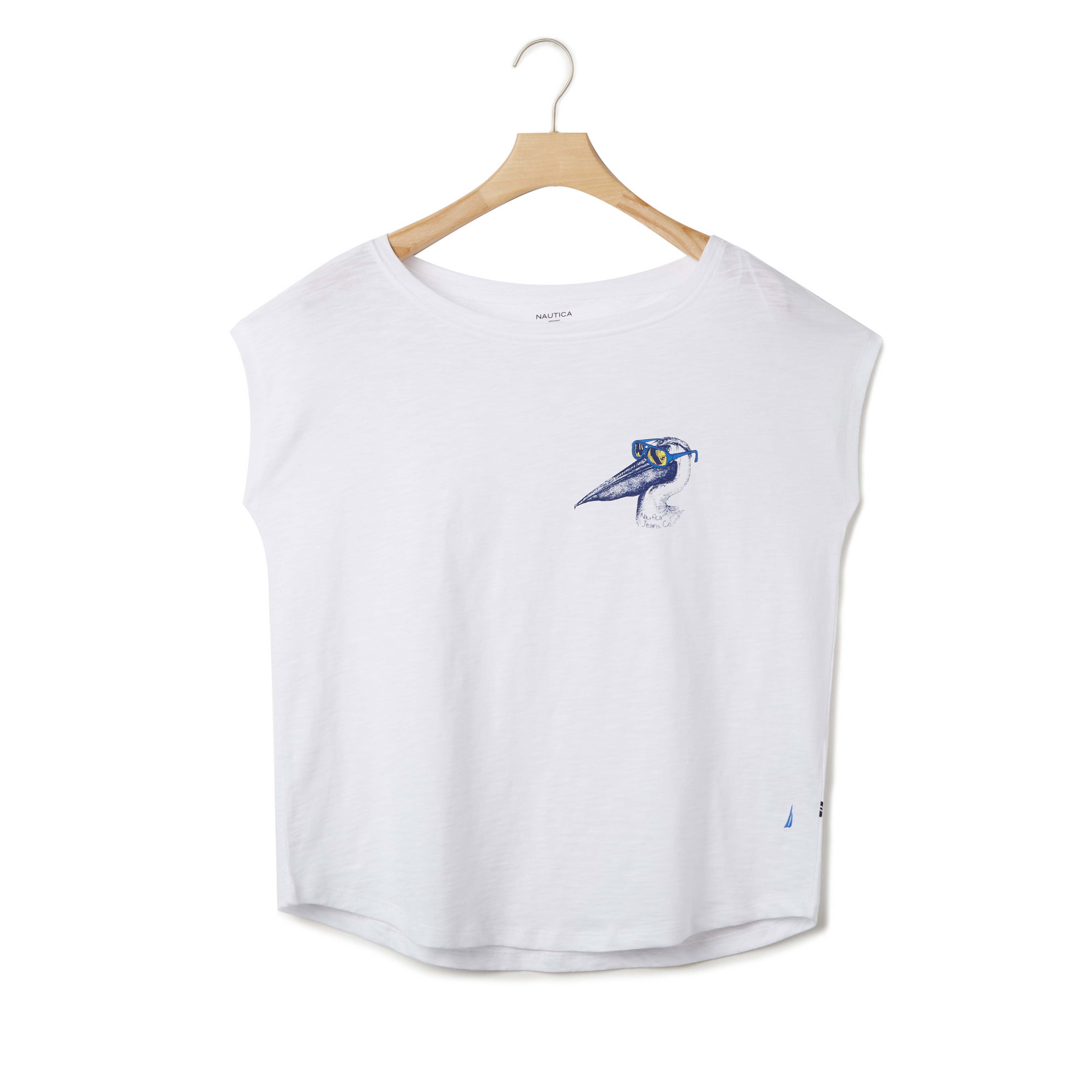 Nautica Kadın Beyaz Baskılı T-shirt