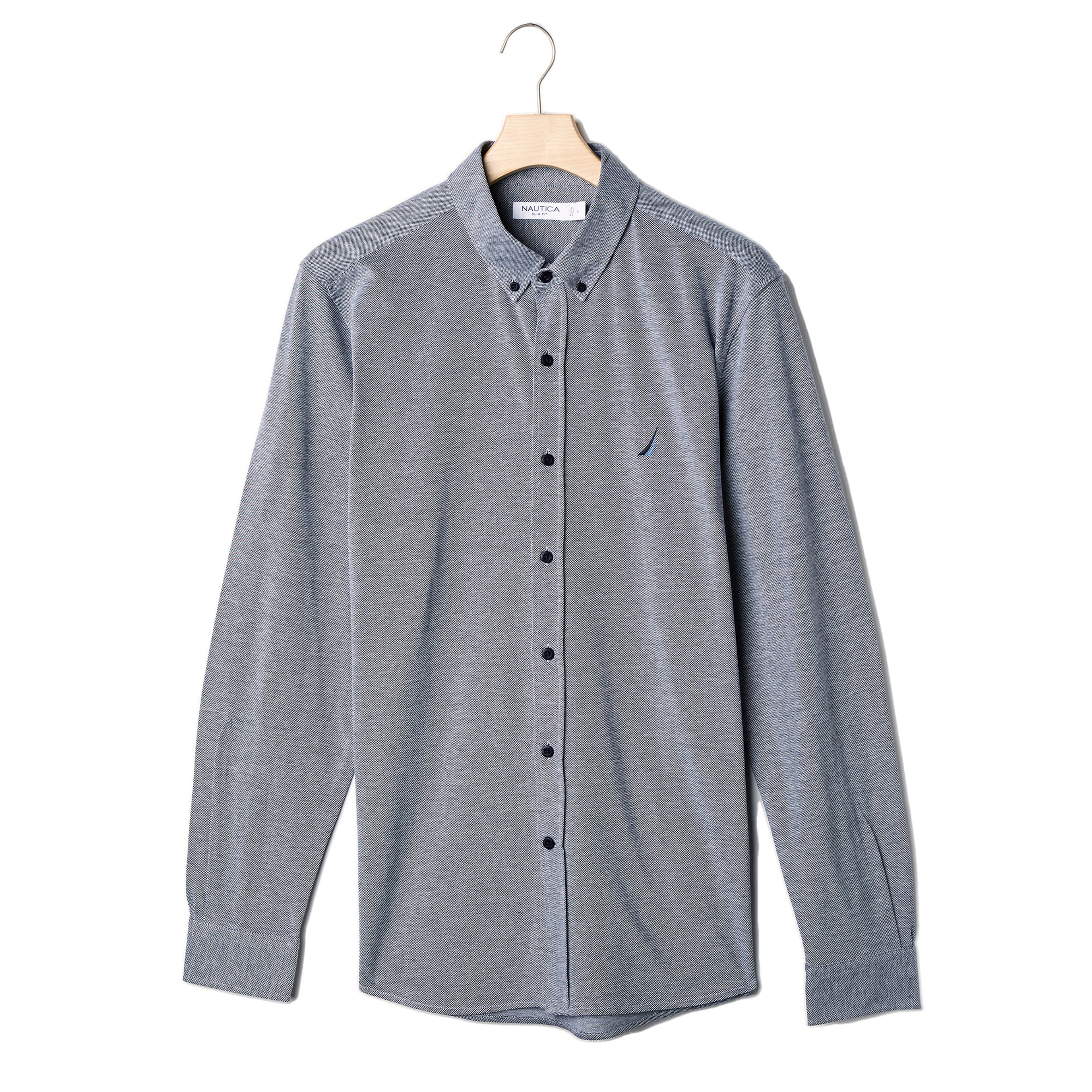 NAUTICA ERKEK LACİVERT UZUN KOLLU SLIM FIT GÖMLEK