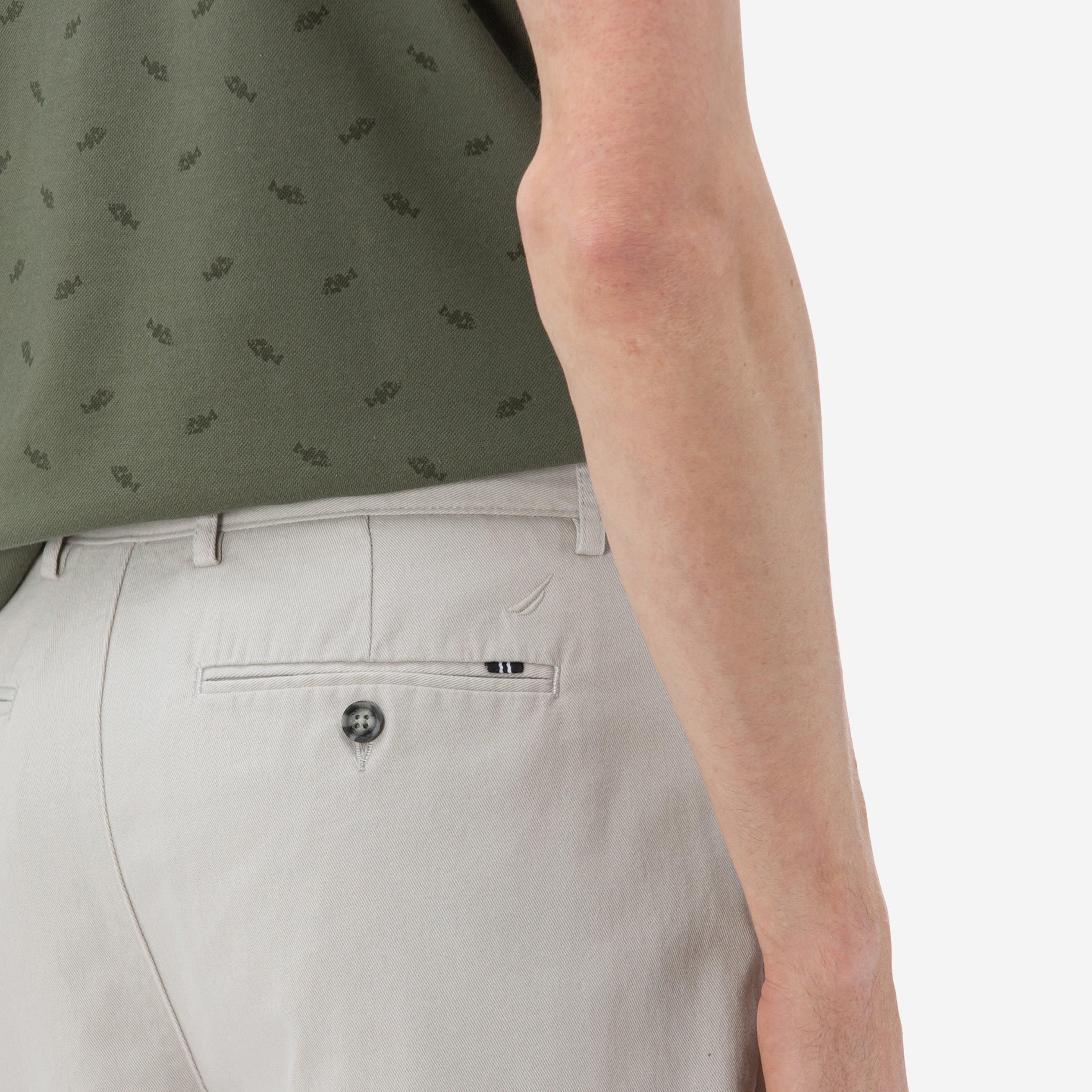 NAUTICA ERKEK SLIM FIT GRI BERMUDA ŞORT