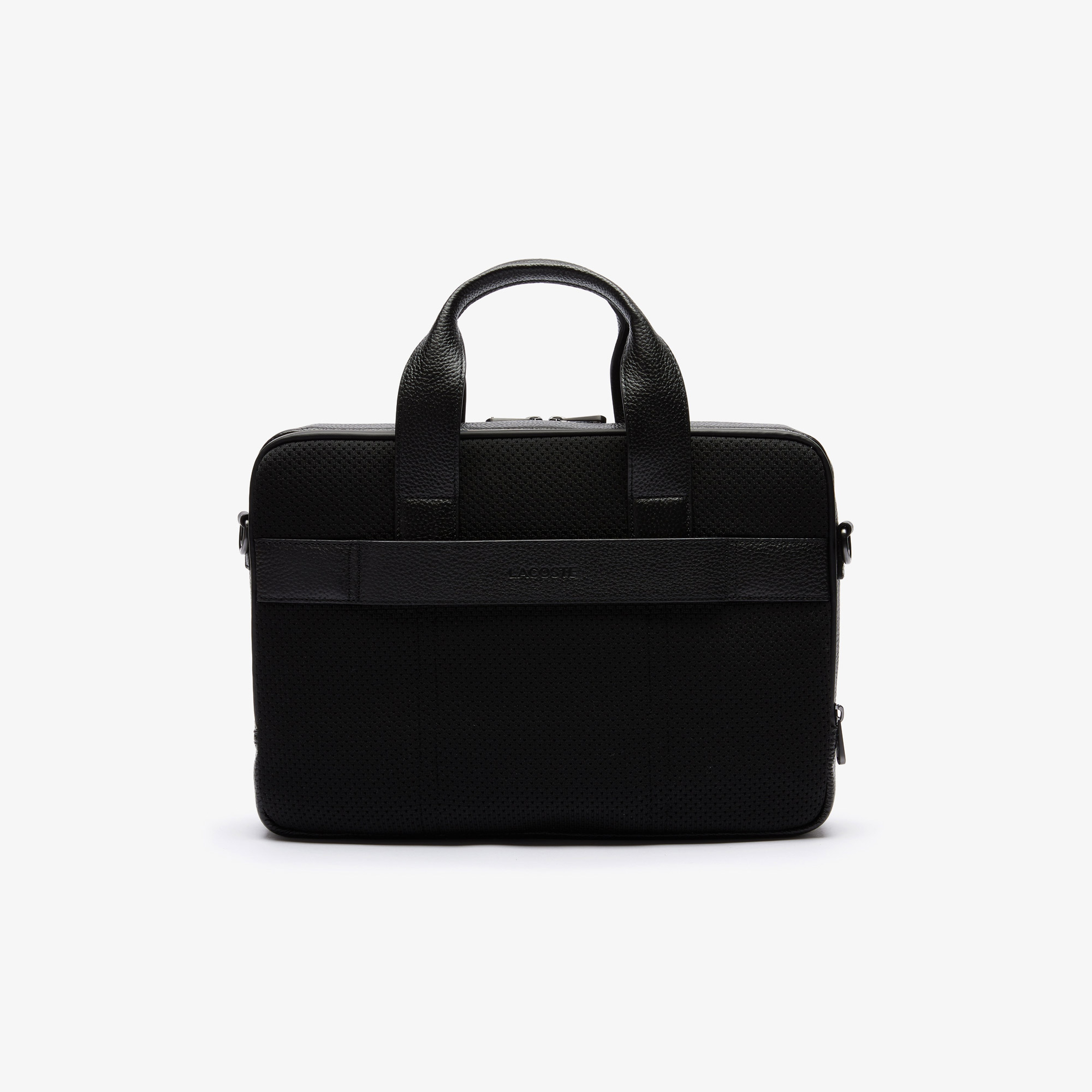 Lacoste Soft Mate Erkek Deri Siyah Laptop Çantası