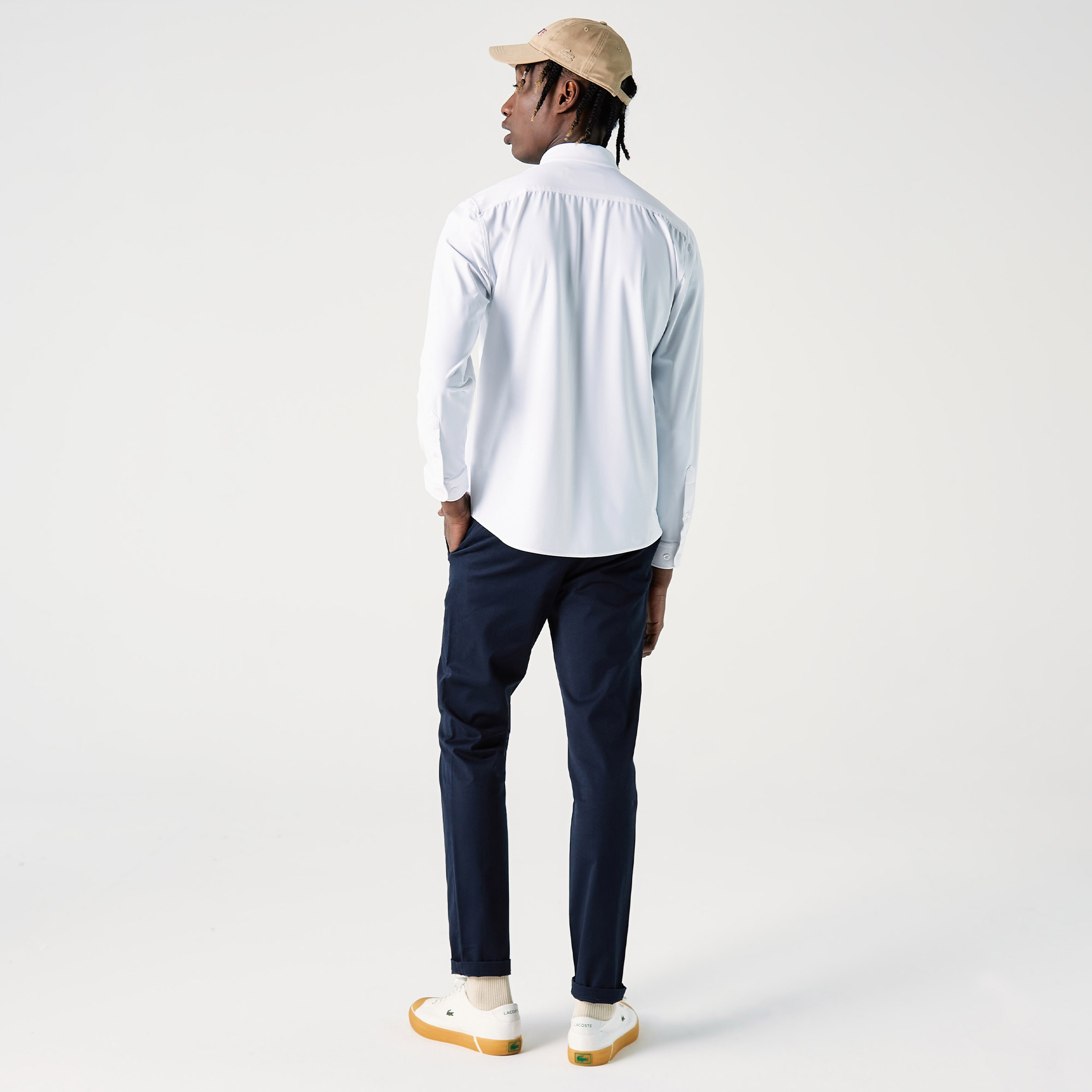 Erkek Slim Fit Beyaz Gömlek