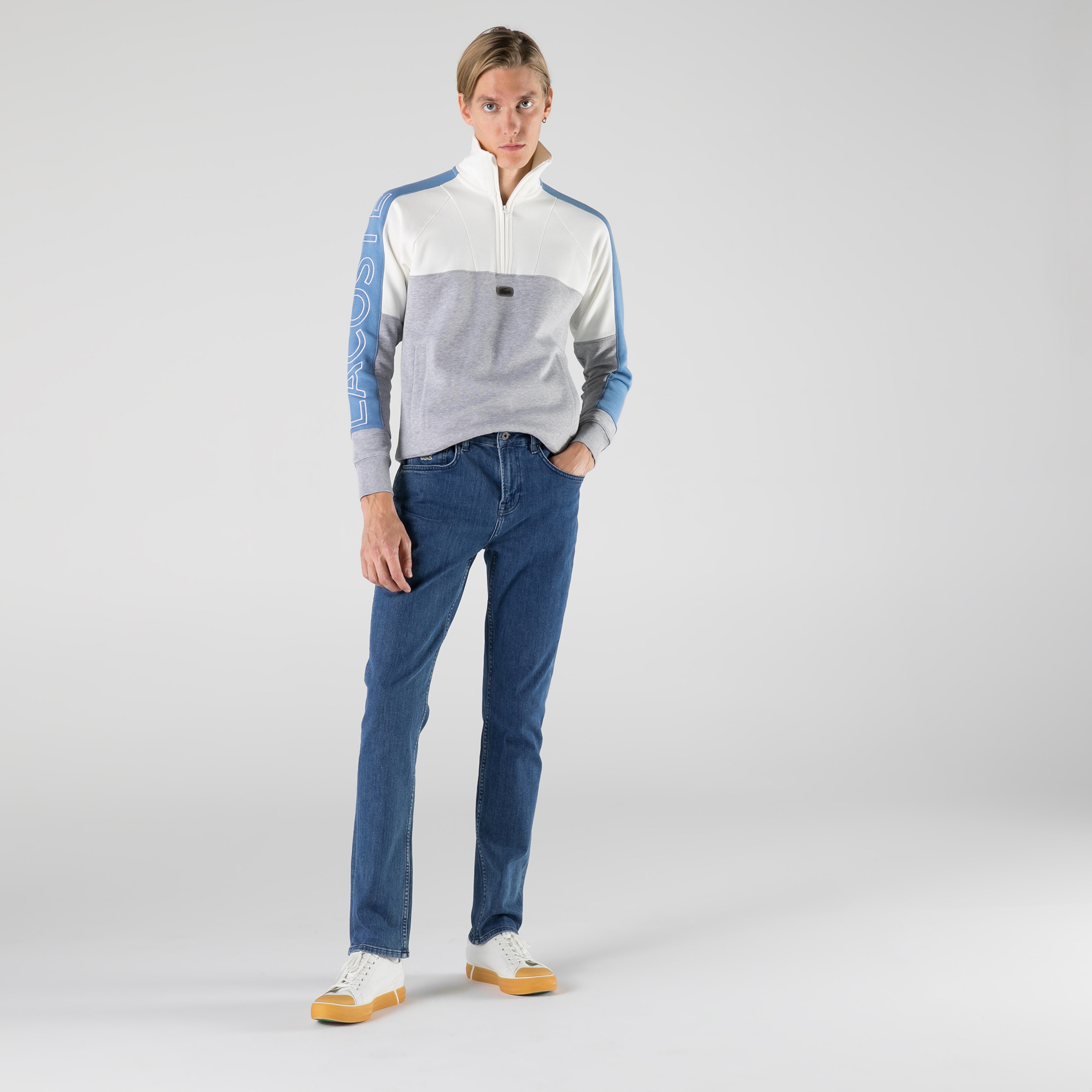 Lacoste Erkek Slim Fit Denim Mavi Pantolon