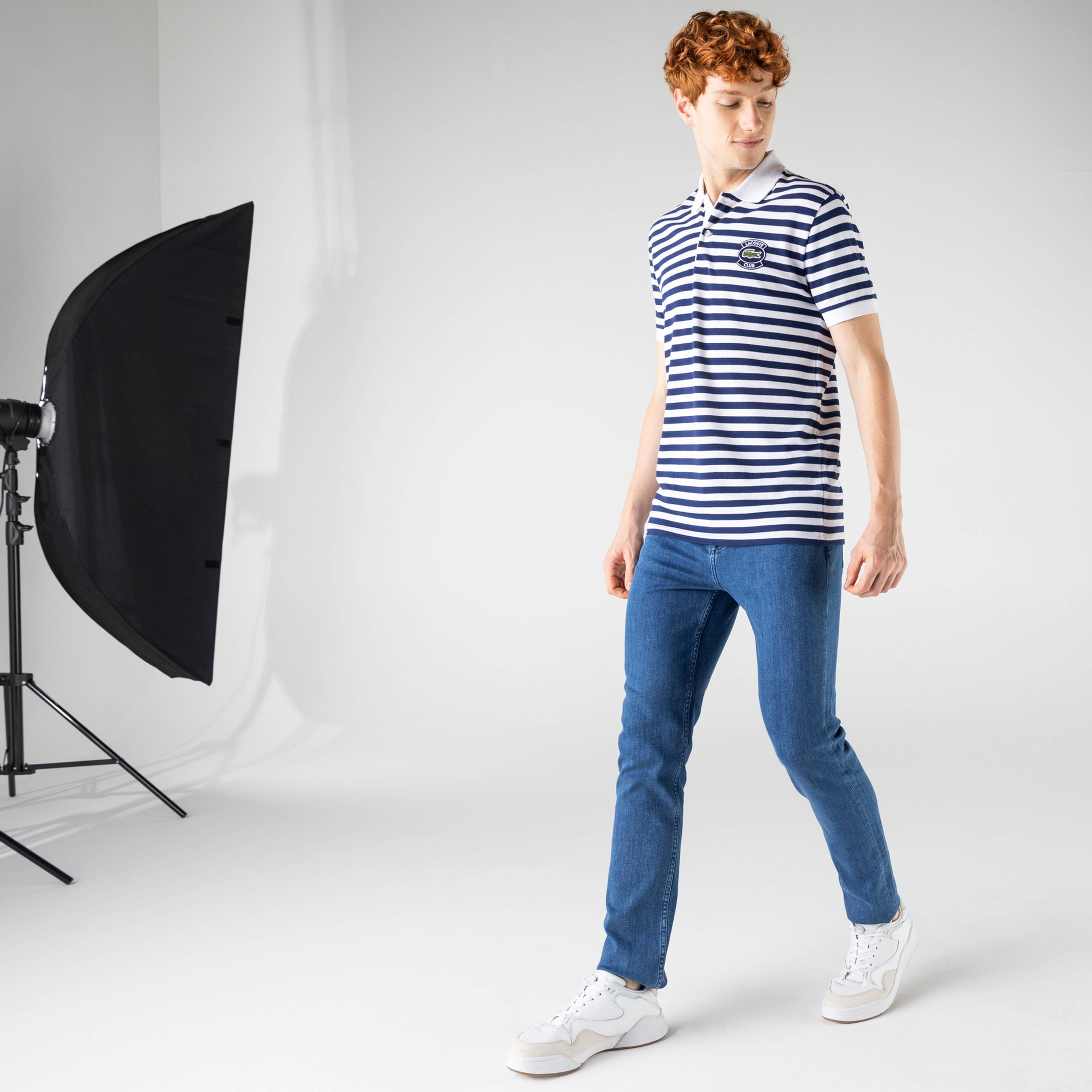 Lacoste Erkek Slim Fit Denim Mavi Pantolon