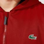 Lacoste SPORT Erkek Regular Fit Kapüşonlu Renk Bloklu Bordo Ceket
