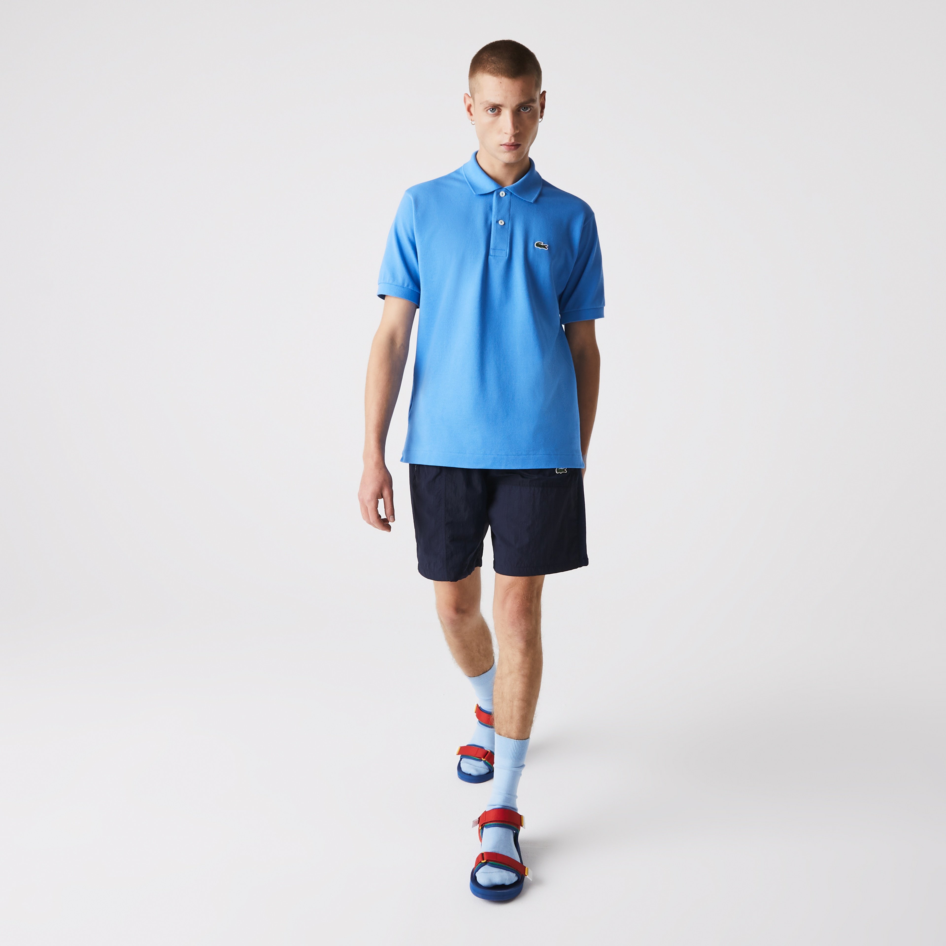 L.12.12 Erkek Classic Fit Mavi Polo