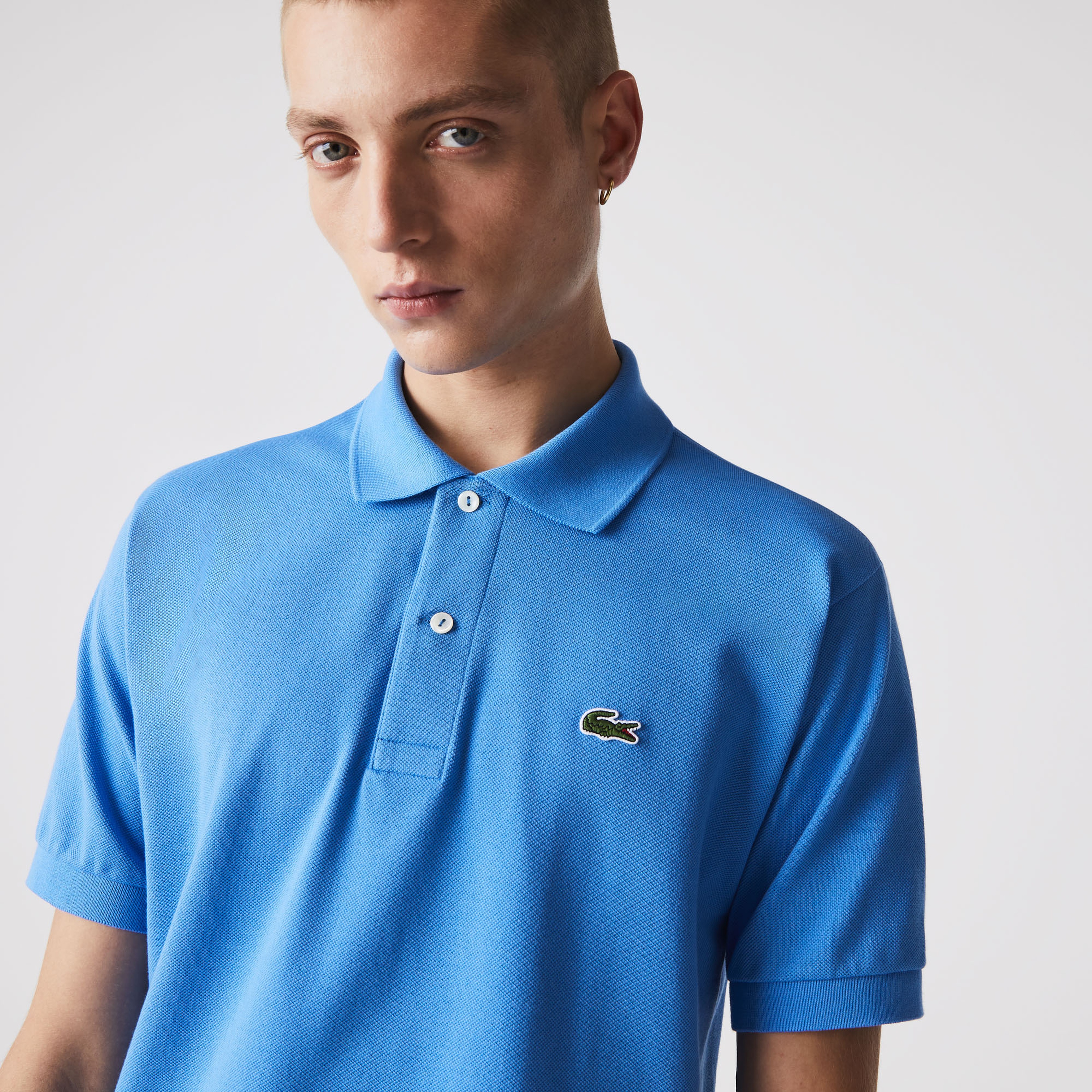 L.12.12 Erkek Classic Fit Mavi Polo