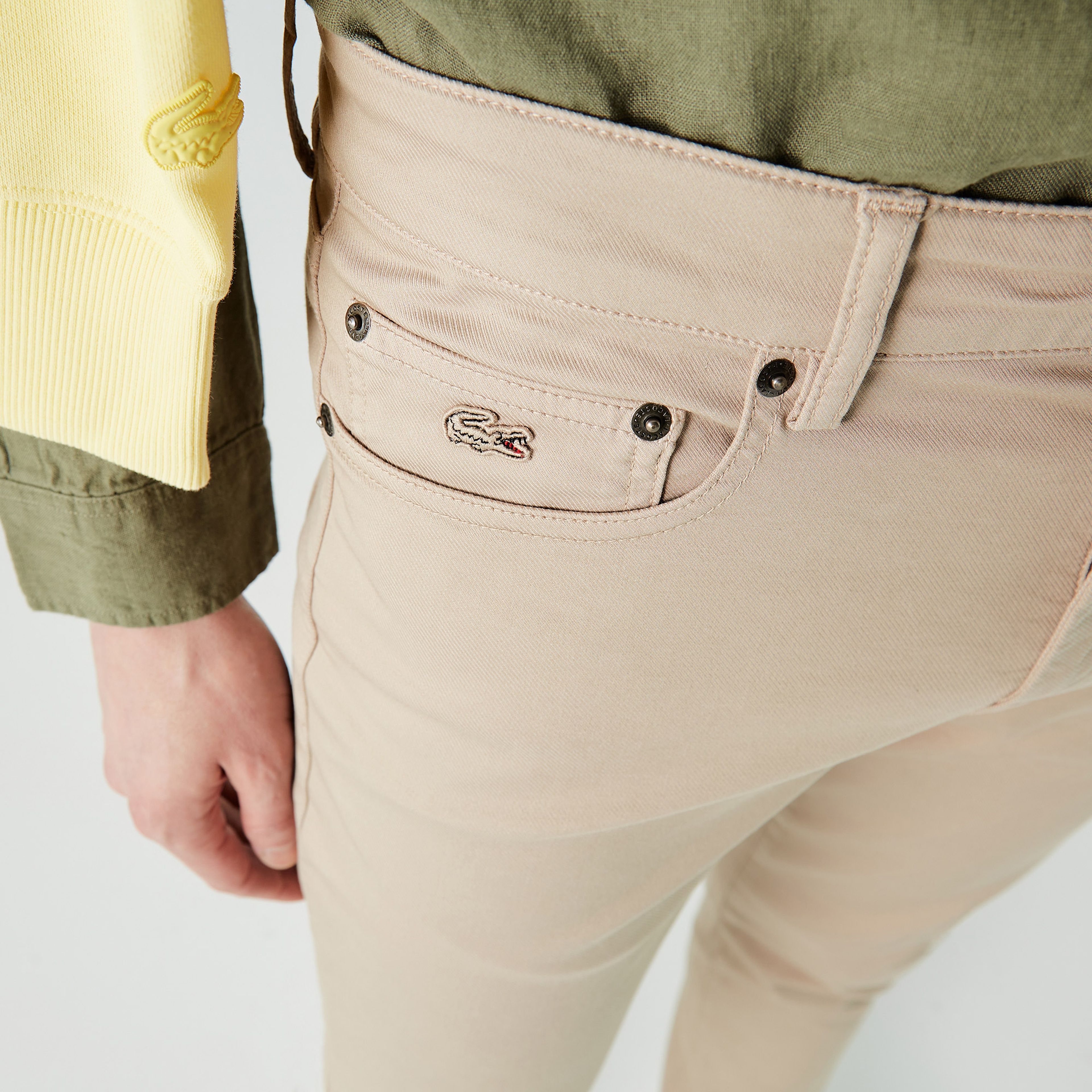 Erkek Slim Fit Krem Pantolon