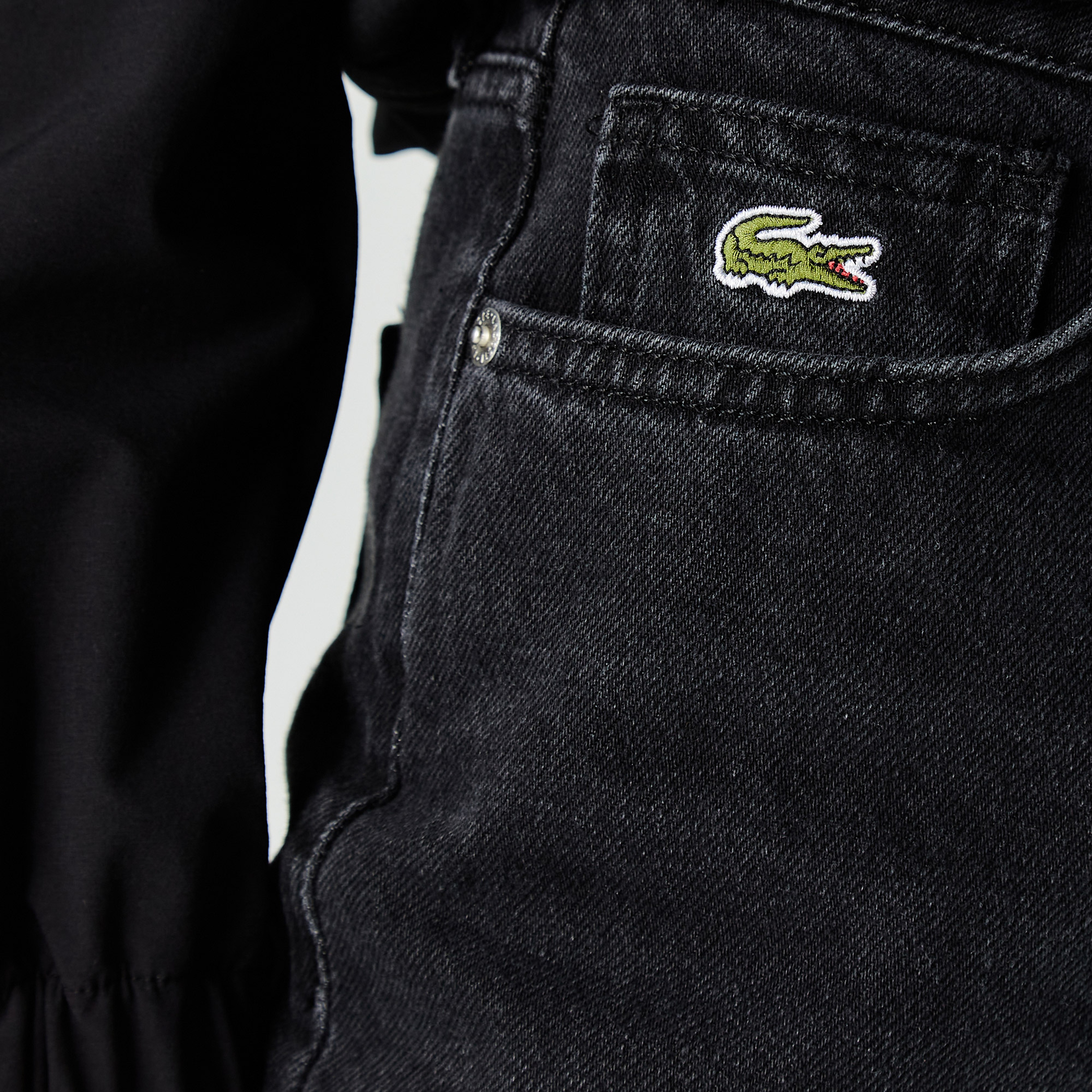 Lacoste Kadın Mom Fit Siyah Pantolon