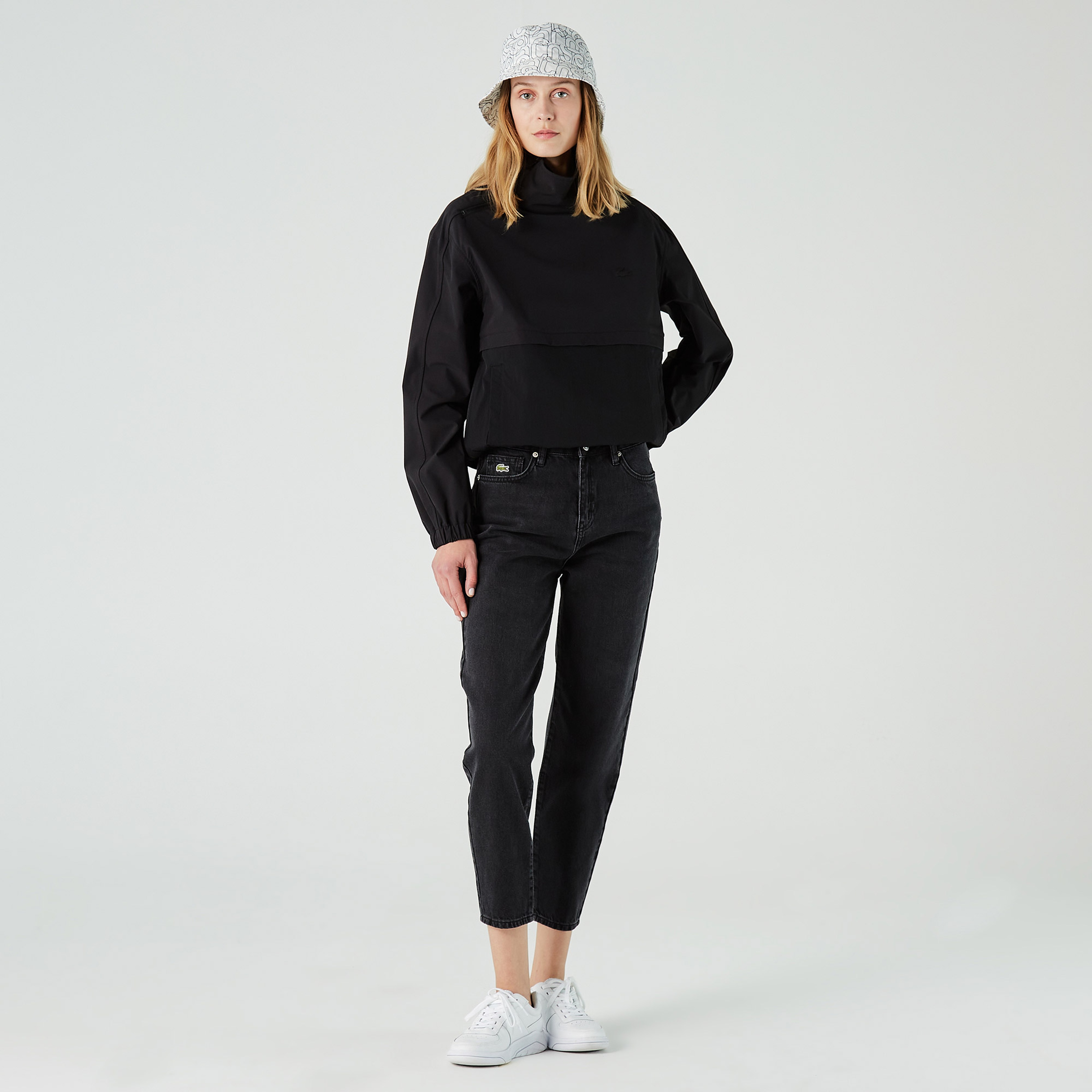 Lacoste Kadın Mom Fit Siyah Pantolon