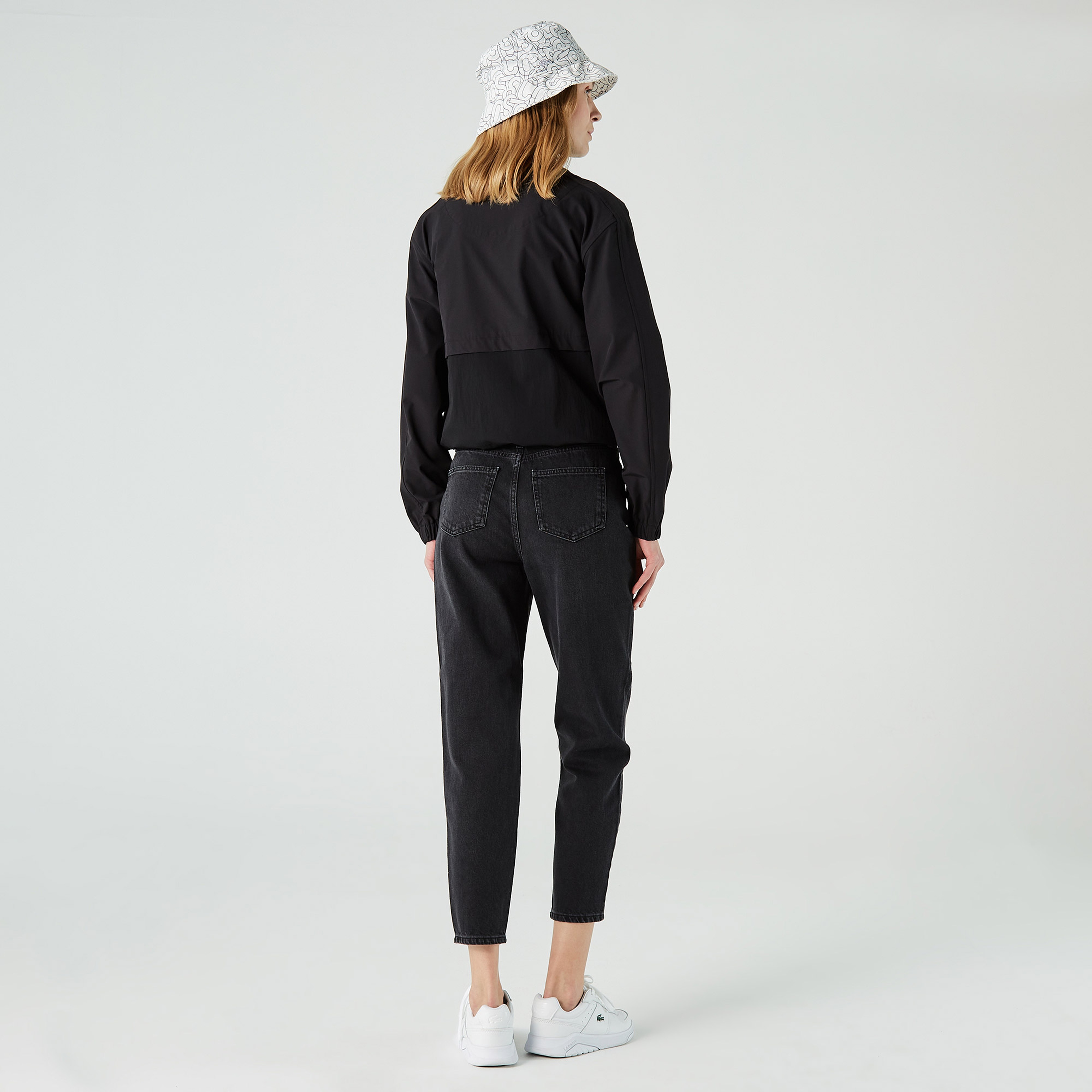 Lacoste Kadın Mom Fit Siyah Pantolon