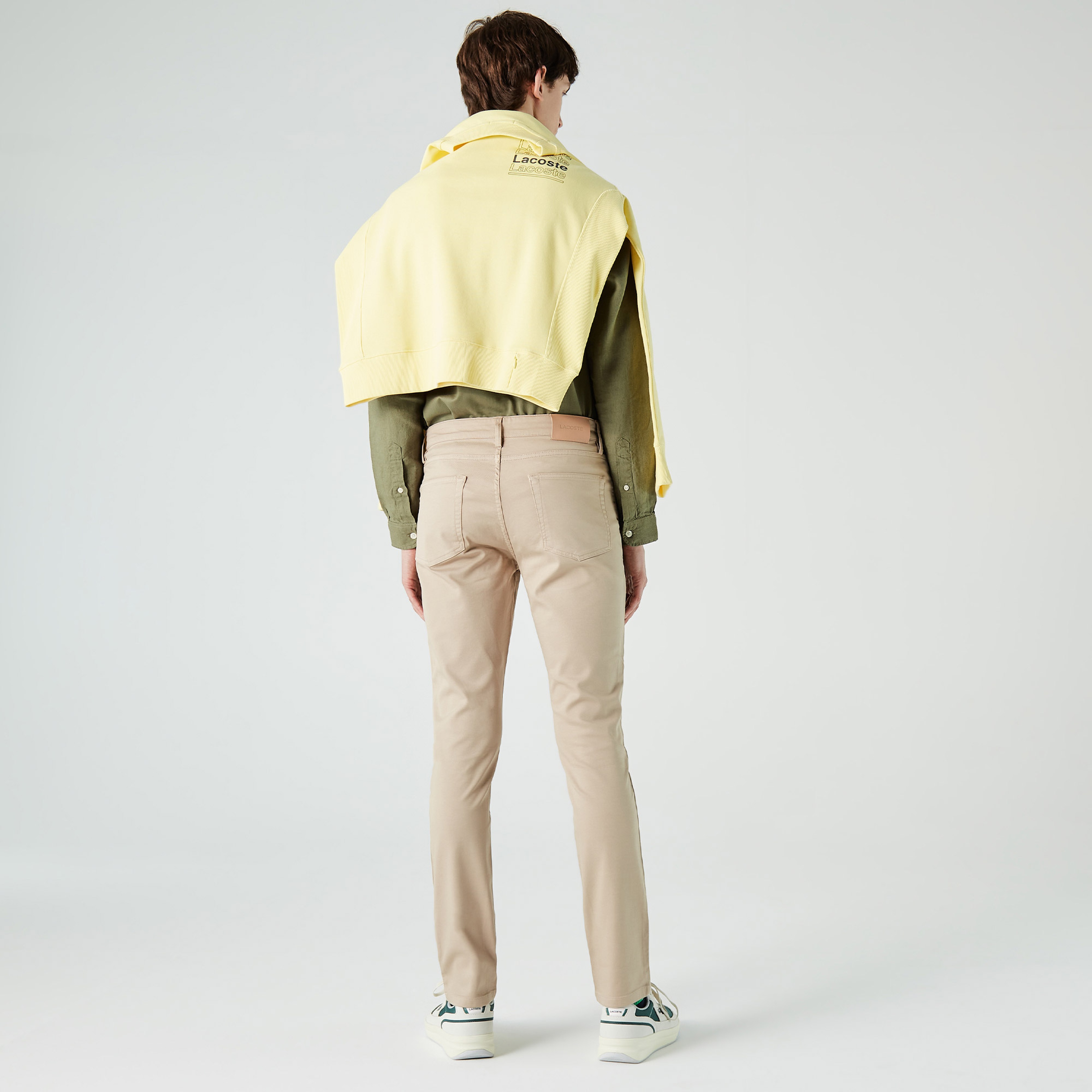 Erkek Slim Fit Krem Pantolon