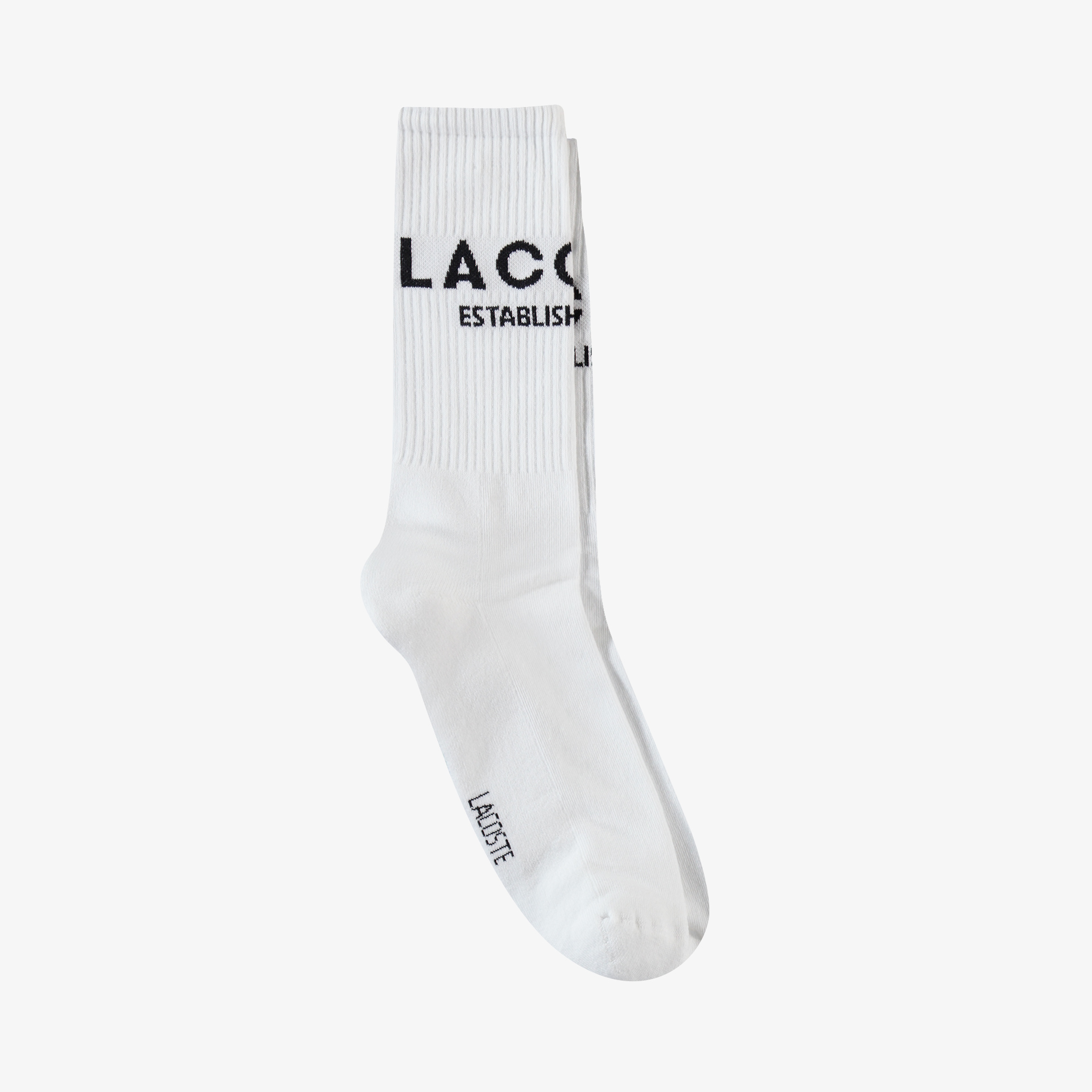 Lacoste Unisex Uzun Baskılı Beyaz Çorap