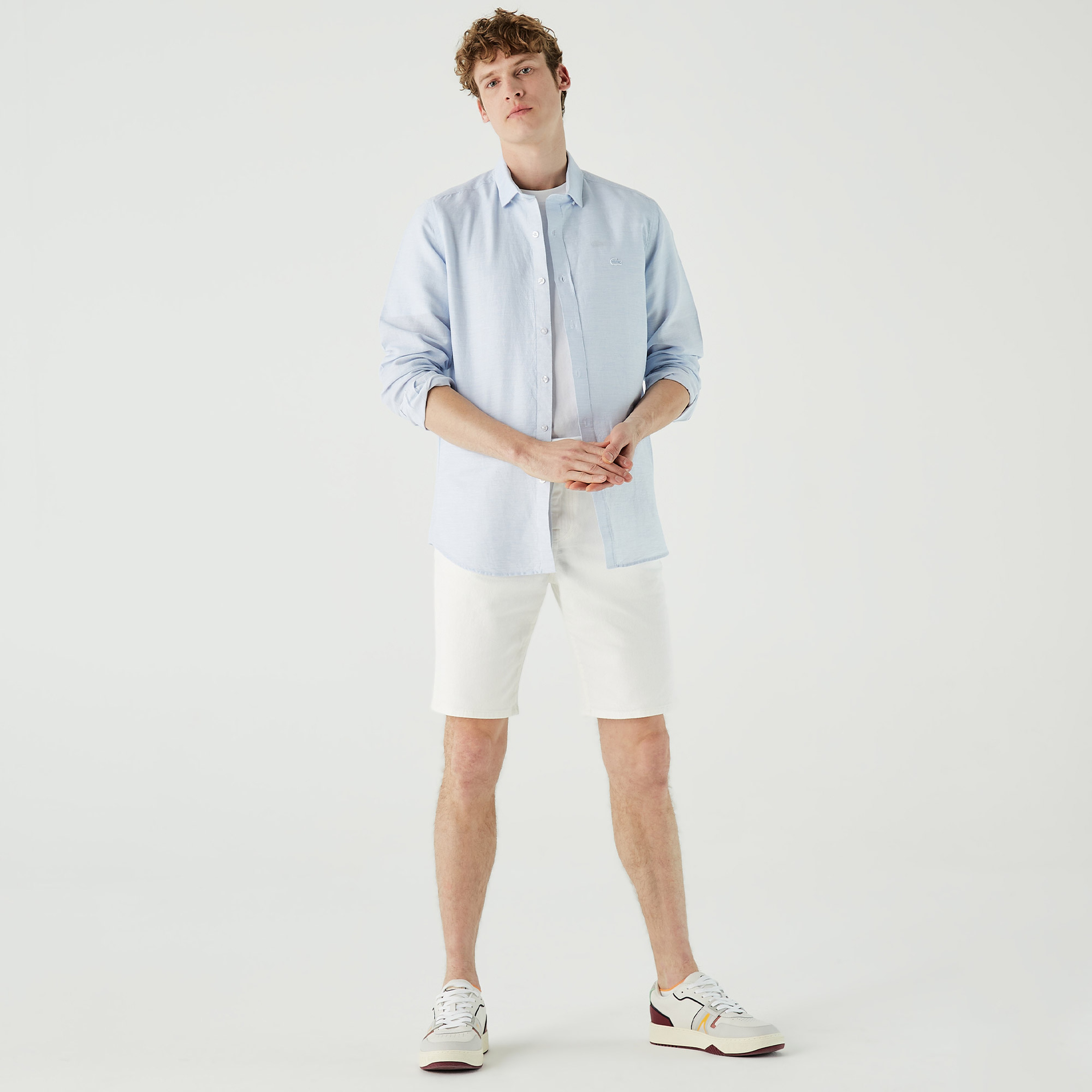 Lacoste Erkek Slim Fit Mavi Gömlek