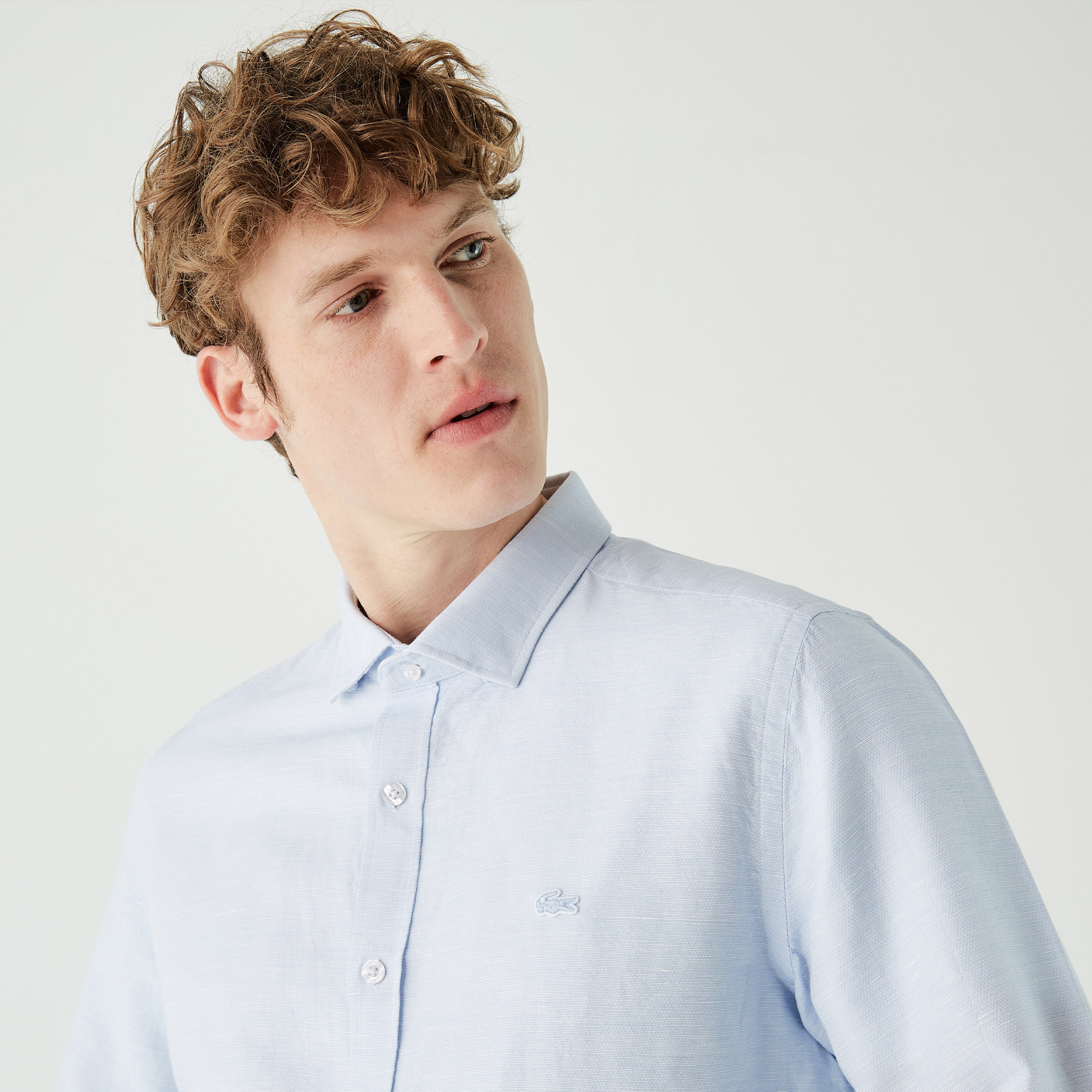 Lacoste Erkek Slim Fit Mavi Gömlek