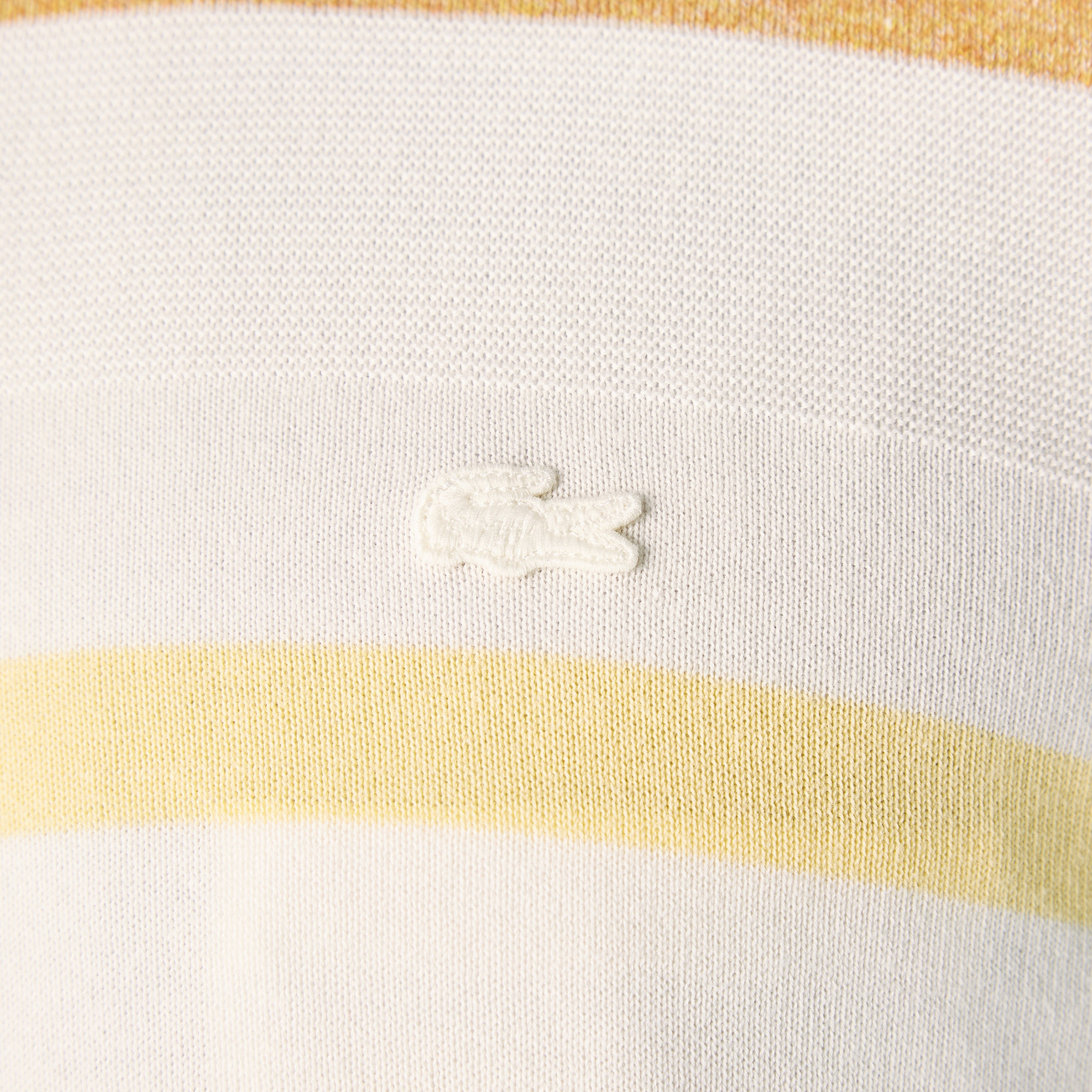 Lacoste Erkek Bisiklet Yaka Çizgili Sarı Kazak