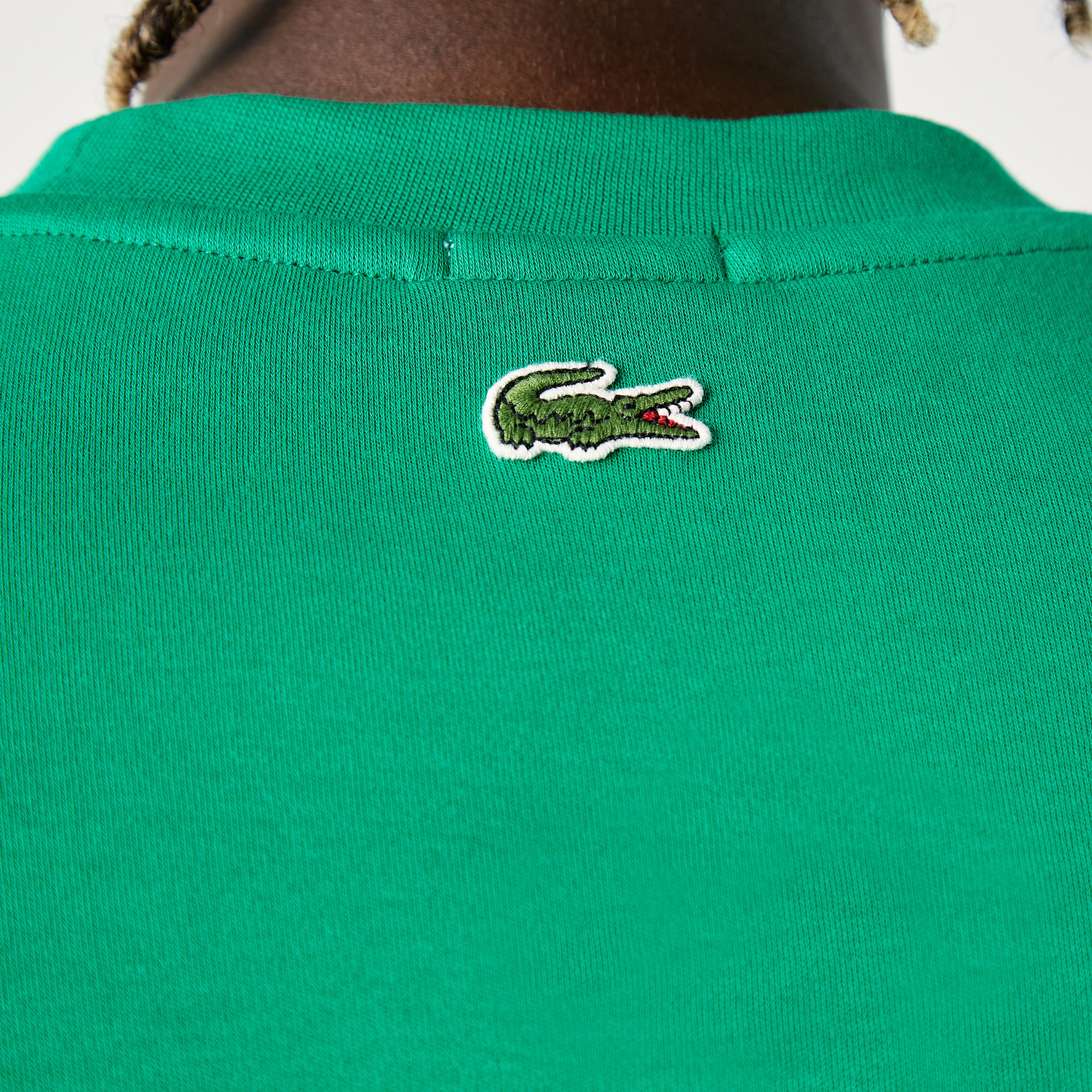 Lacoste Organik Pamuk Erkek Relaxed Fit Bisiklet Yaka Yeşil T-Shirt