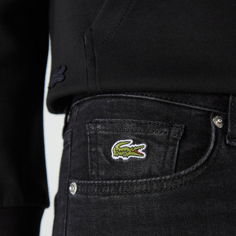 Lacoste Kadın Skinny Fit Denim Koyu Gri Pantolon