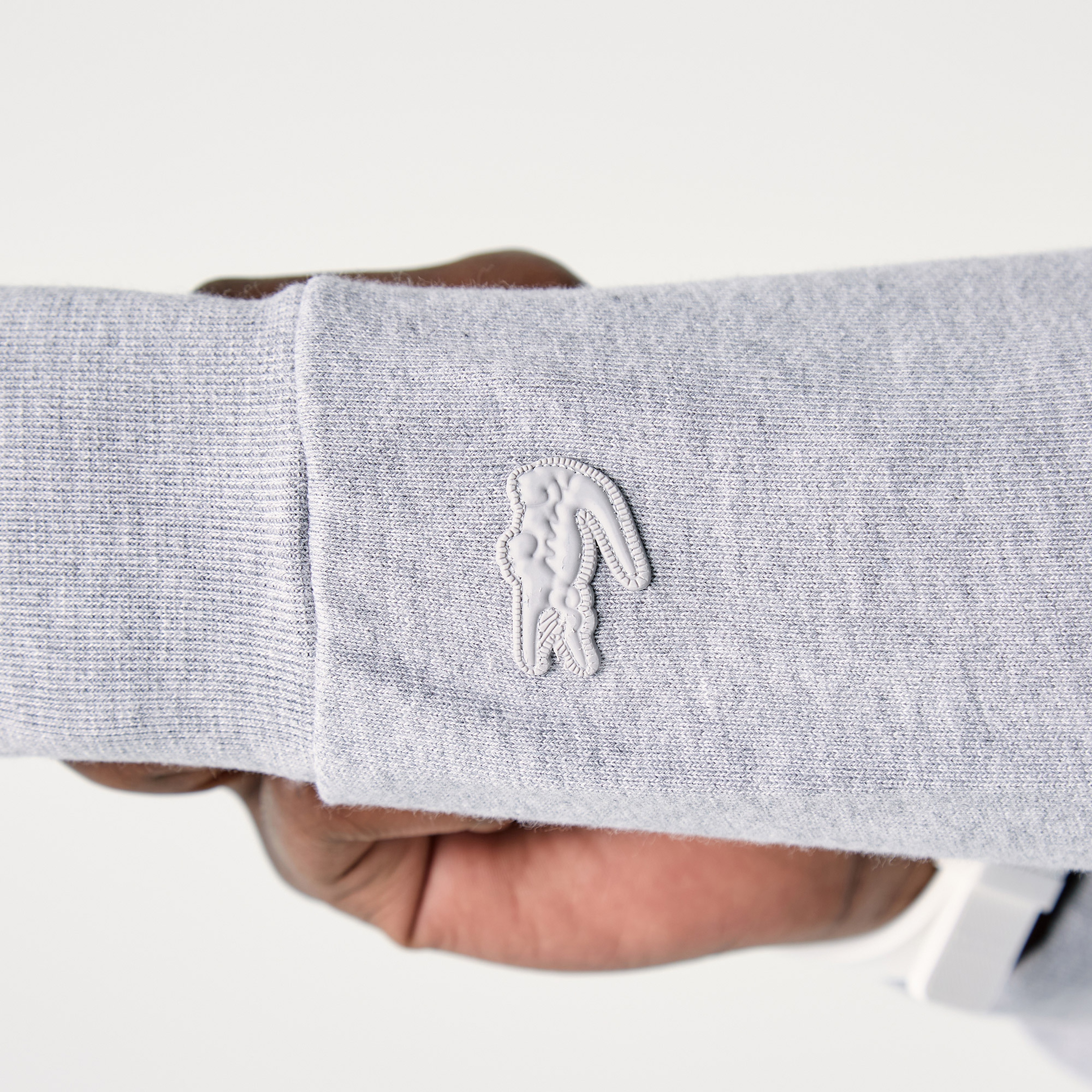Lacoste Organik Pamuk Erkek Regular Fit Bisiklet Yaka Baskılı Gri Sweatshirt