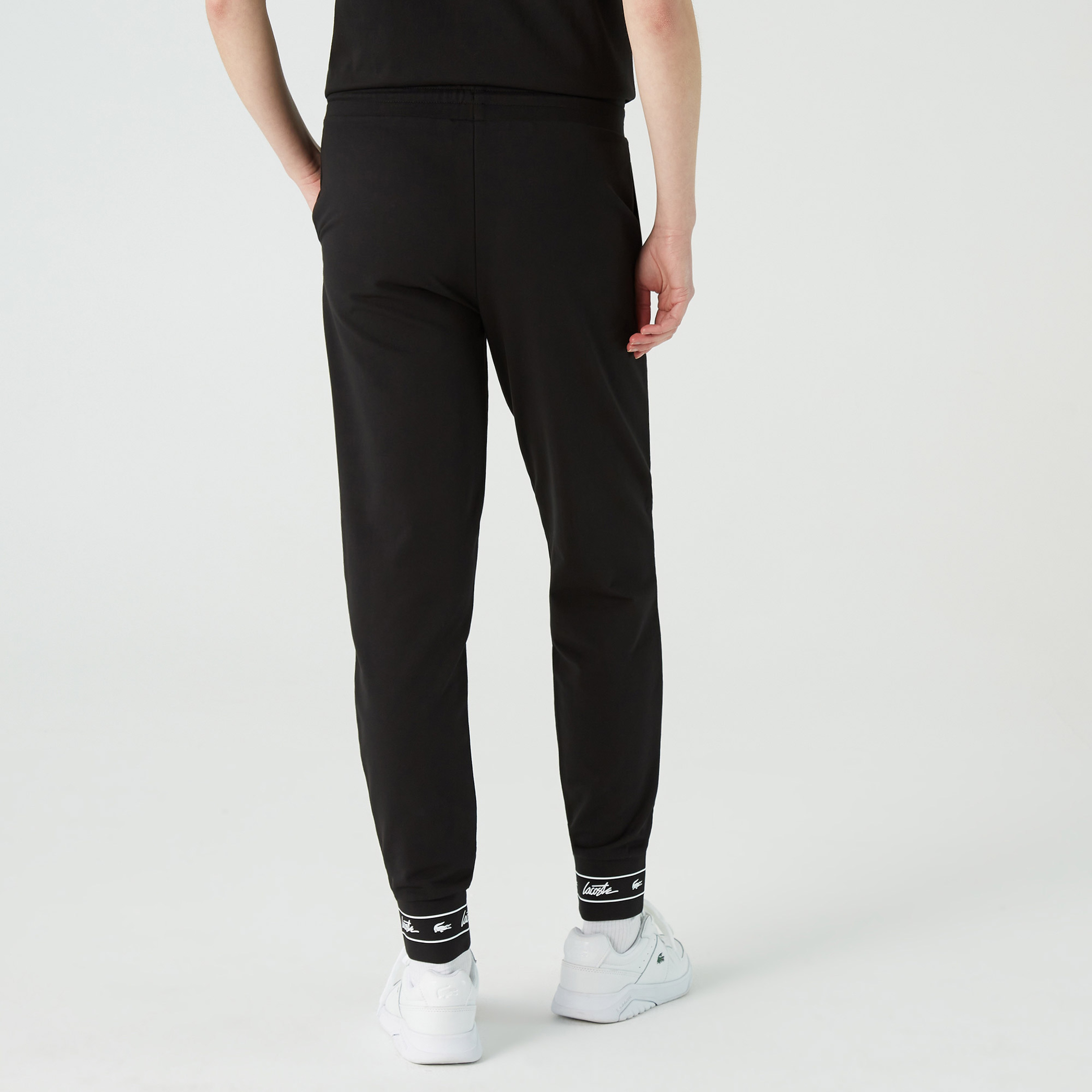 Lacoste Kadın Regular Fit Siyah Baskılı Eşofman Altı