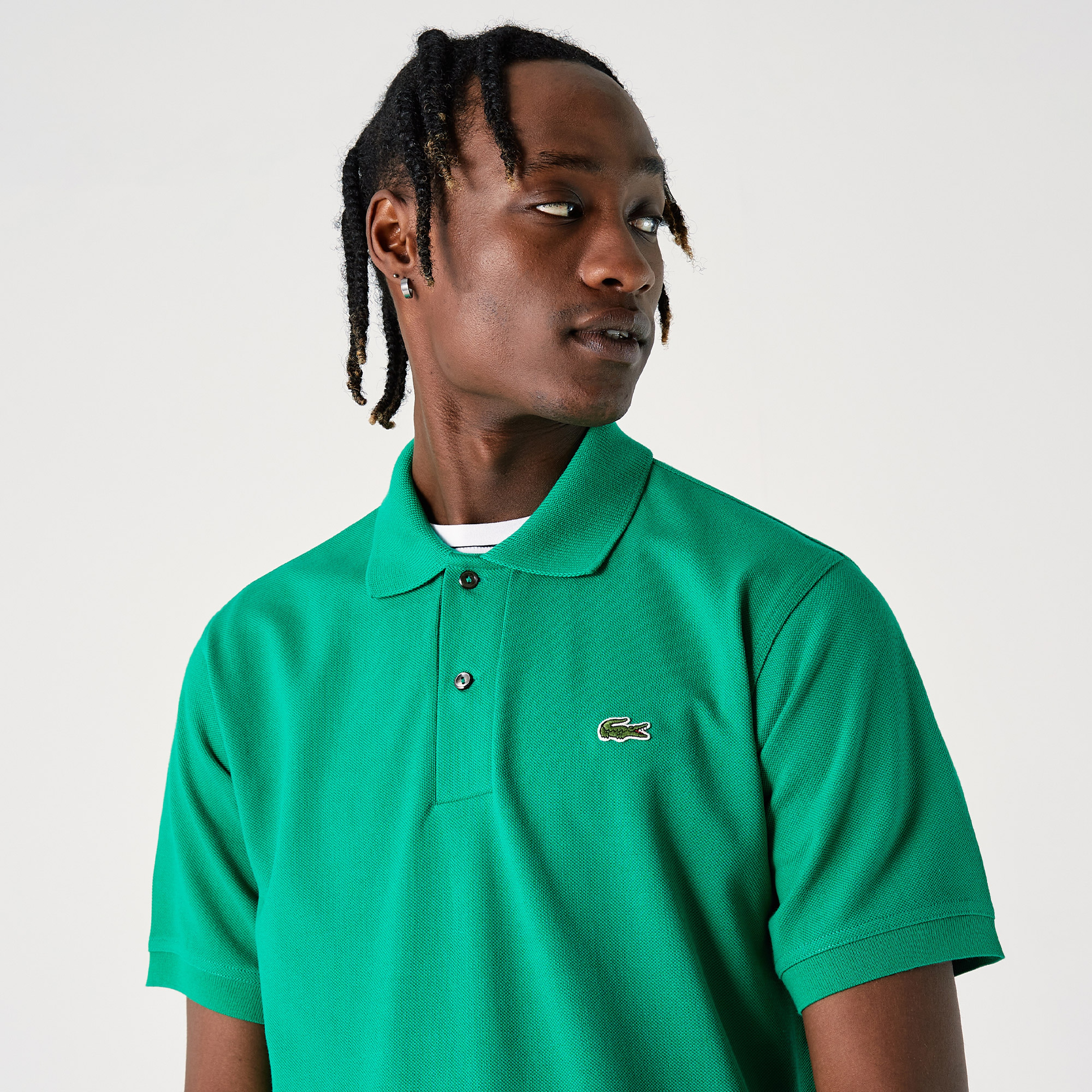 Lacoste Organik Pamuk Erkek Classic Fit L1221 Yeşil Polo