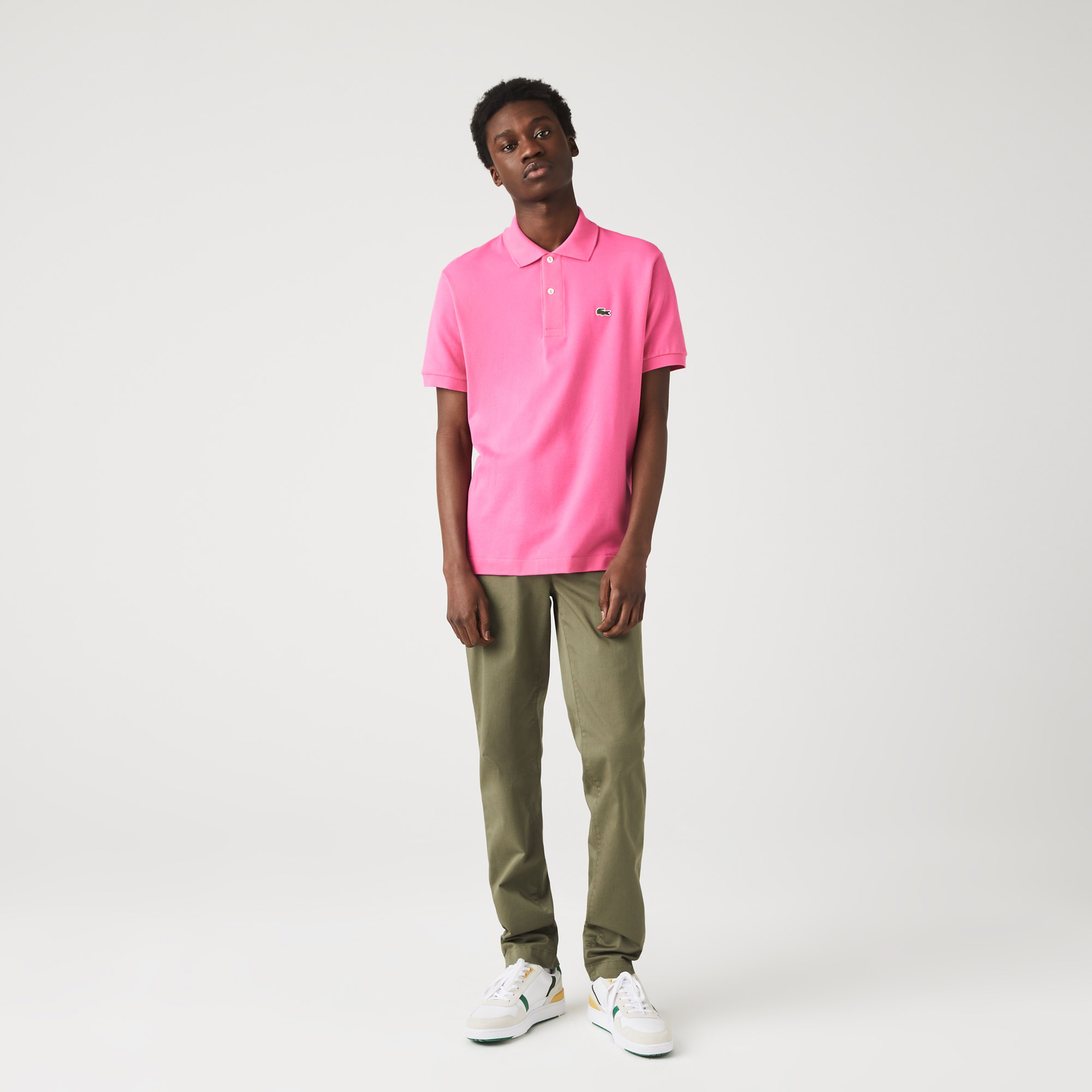Lacoste Erkek L1212 Classic Fit Pembe Polo