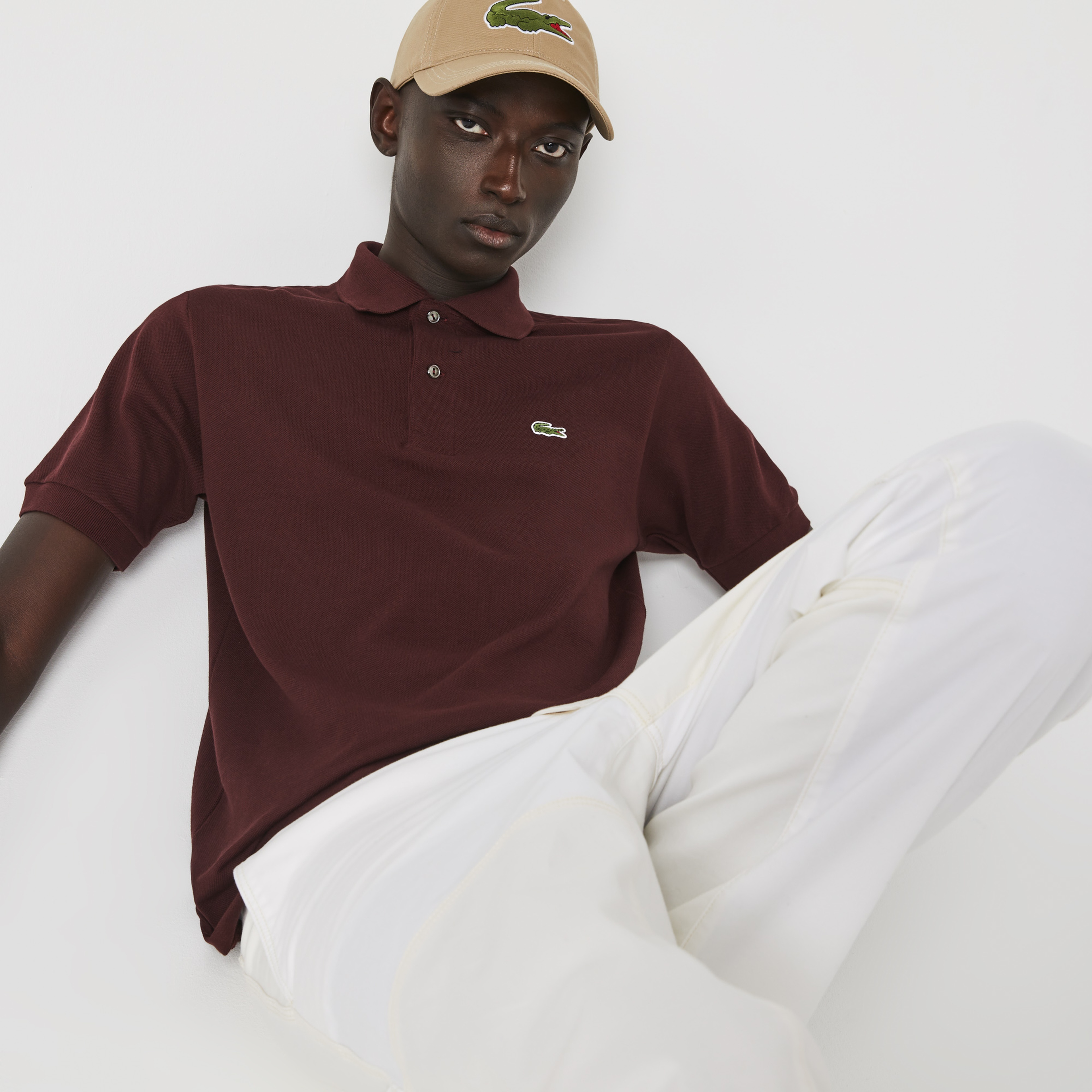 Lacoste Erkek L1212 Classic Fit Kahverengi Polo