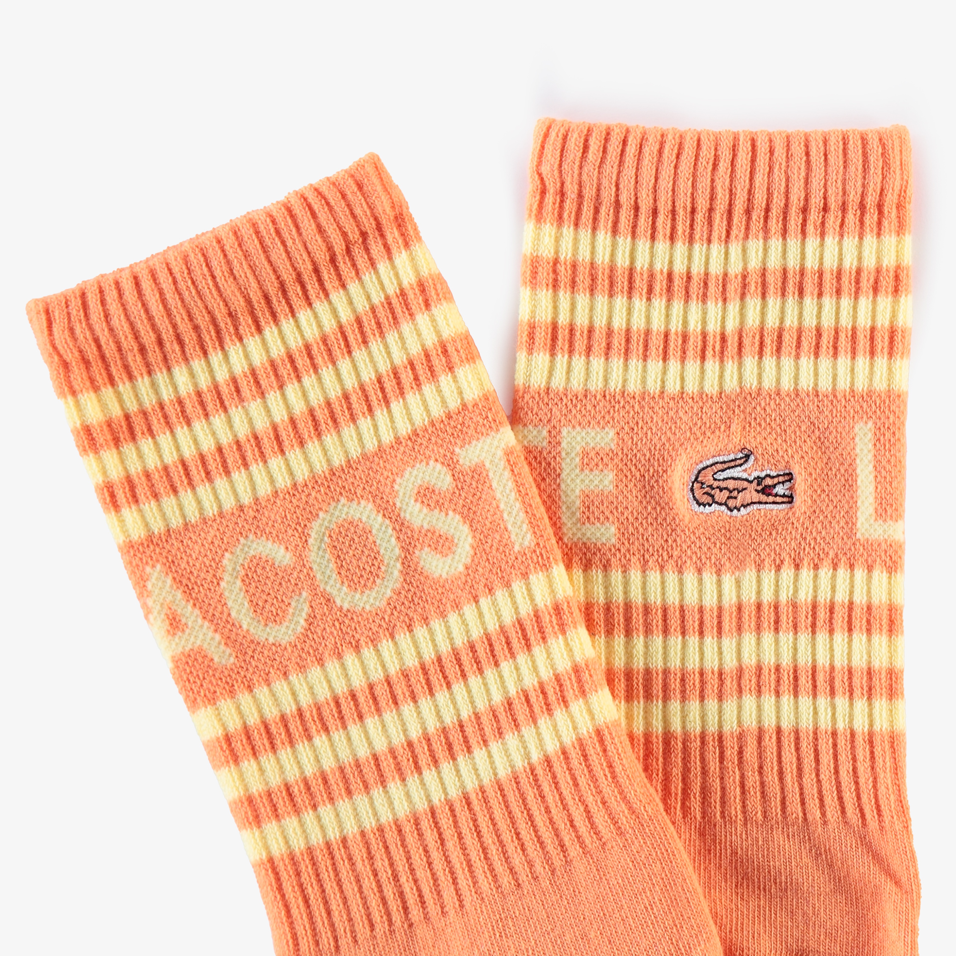 Lacoste Kadın Uzun Baskılı Turuncu Çorap