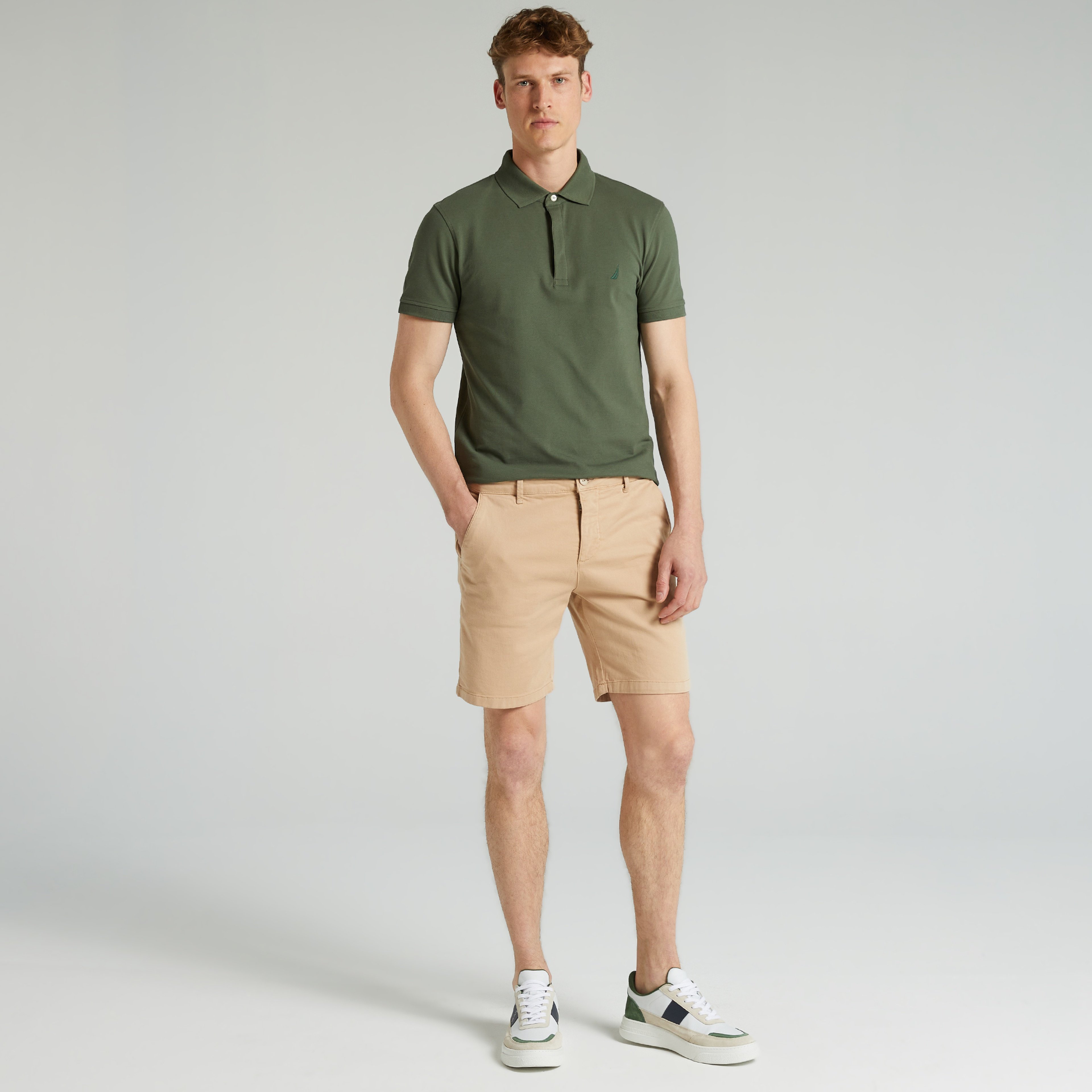 NAUTICA ERKEK BEJ SLIM FIT BERMUDA ŞORT