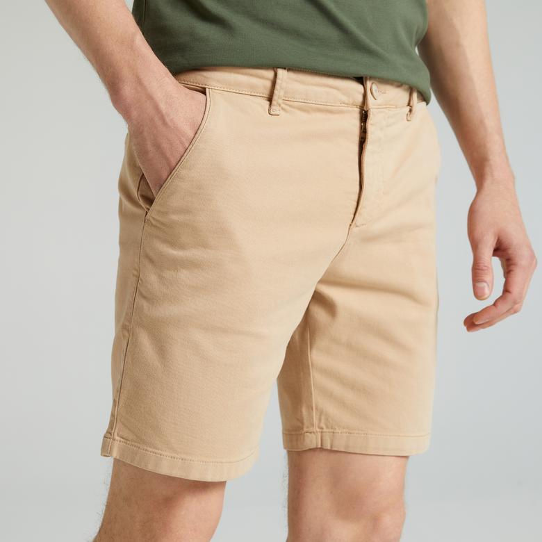 NAUTICA ERKEK BEJ SLIM FIT BERMUDA ŞORT