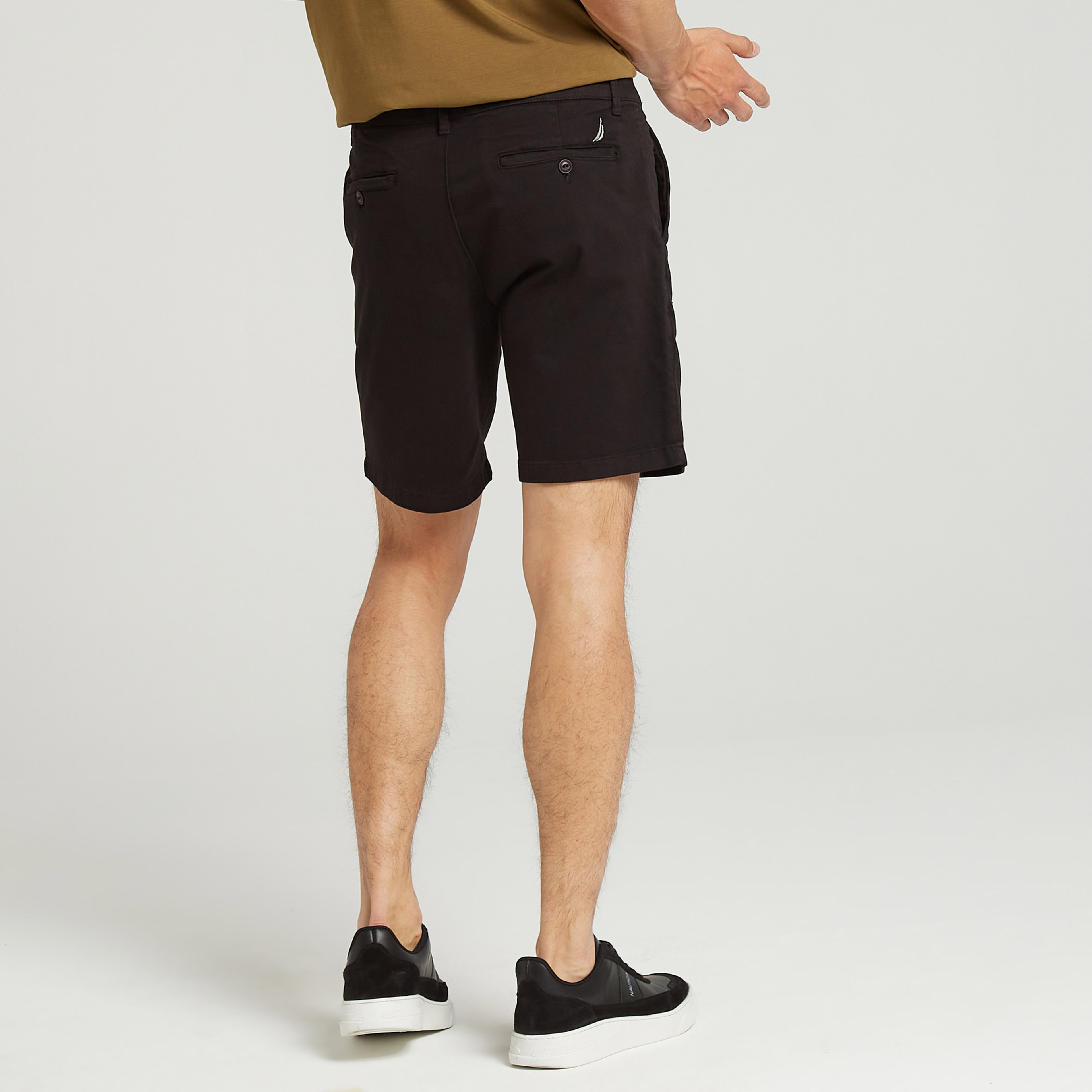 NAUTICA ERKEK SİYAH SLIM FIT BERMUDA ŞORT