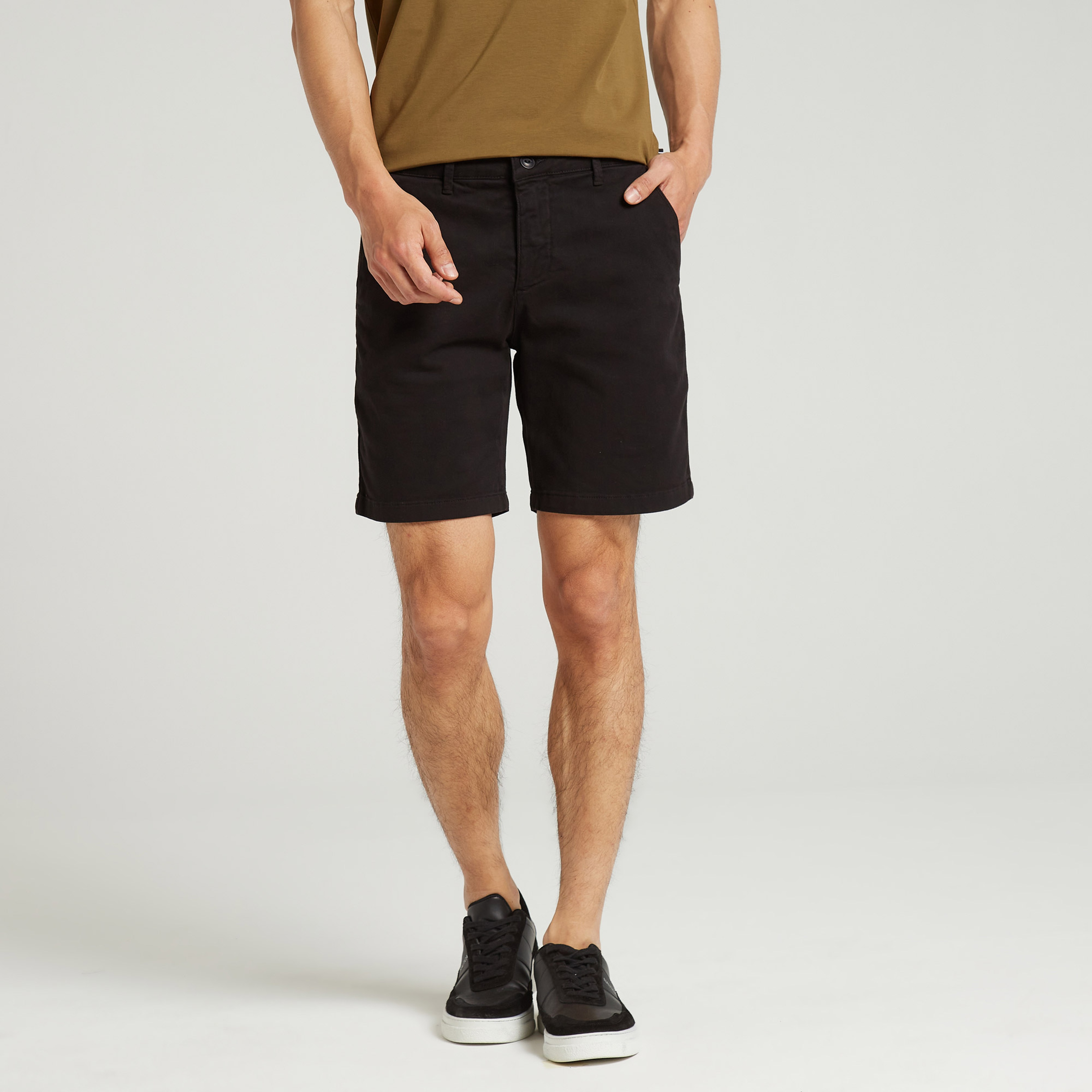 NAUTICA ERKEK SİYAH SLIM FIT BERMUDA ŞORT