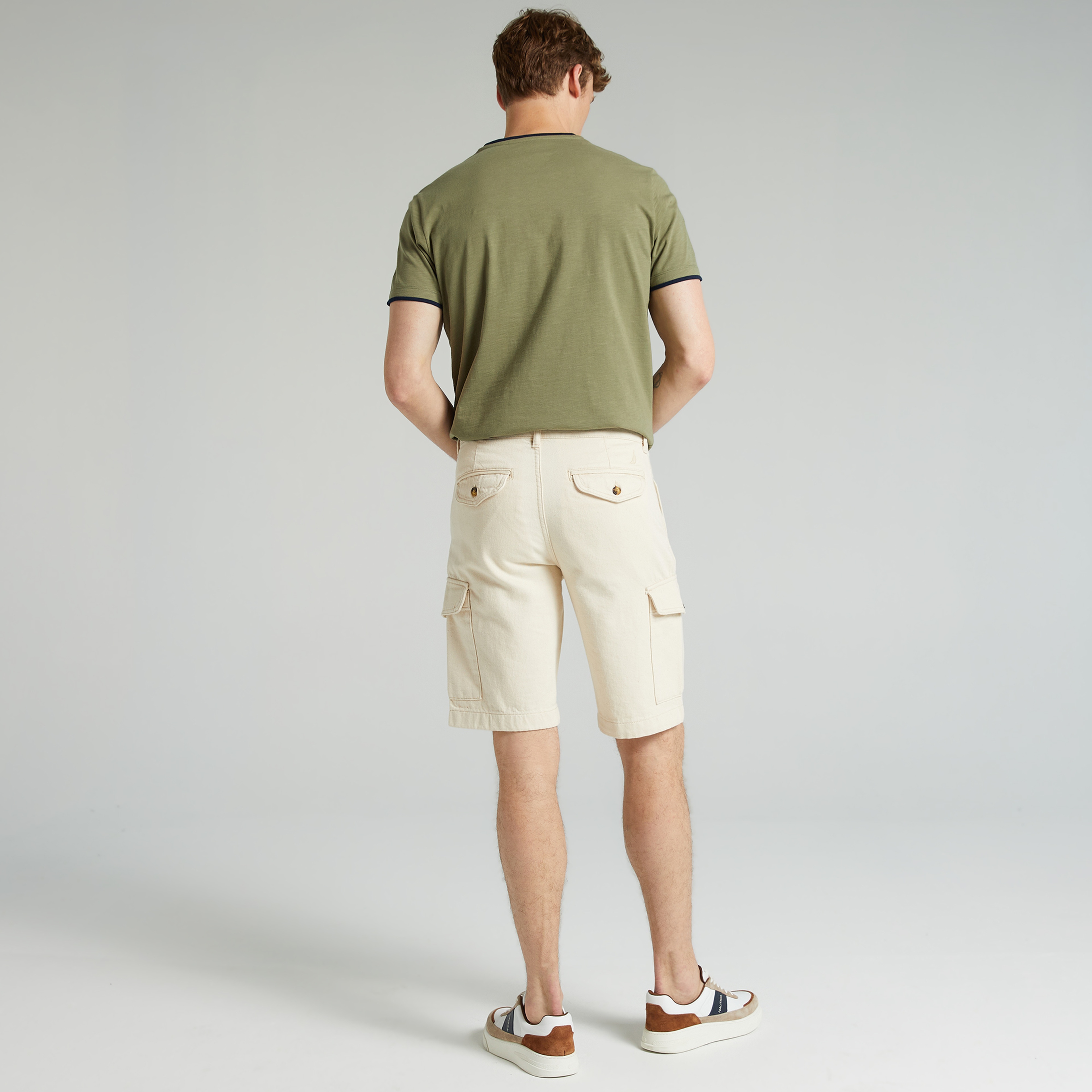 NAUTICA ERKEK KIRIK BEYAZ BERMUDA ŞORT